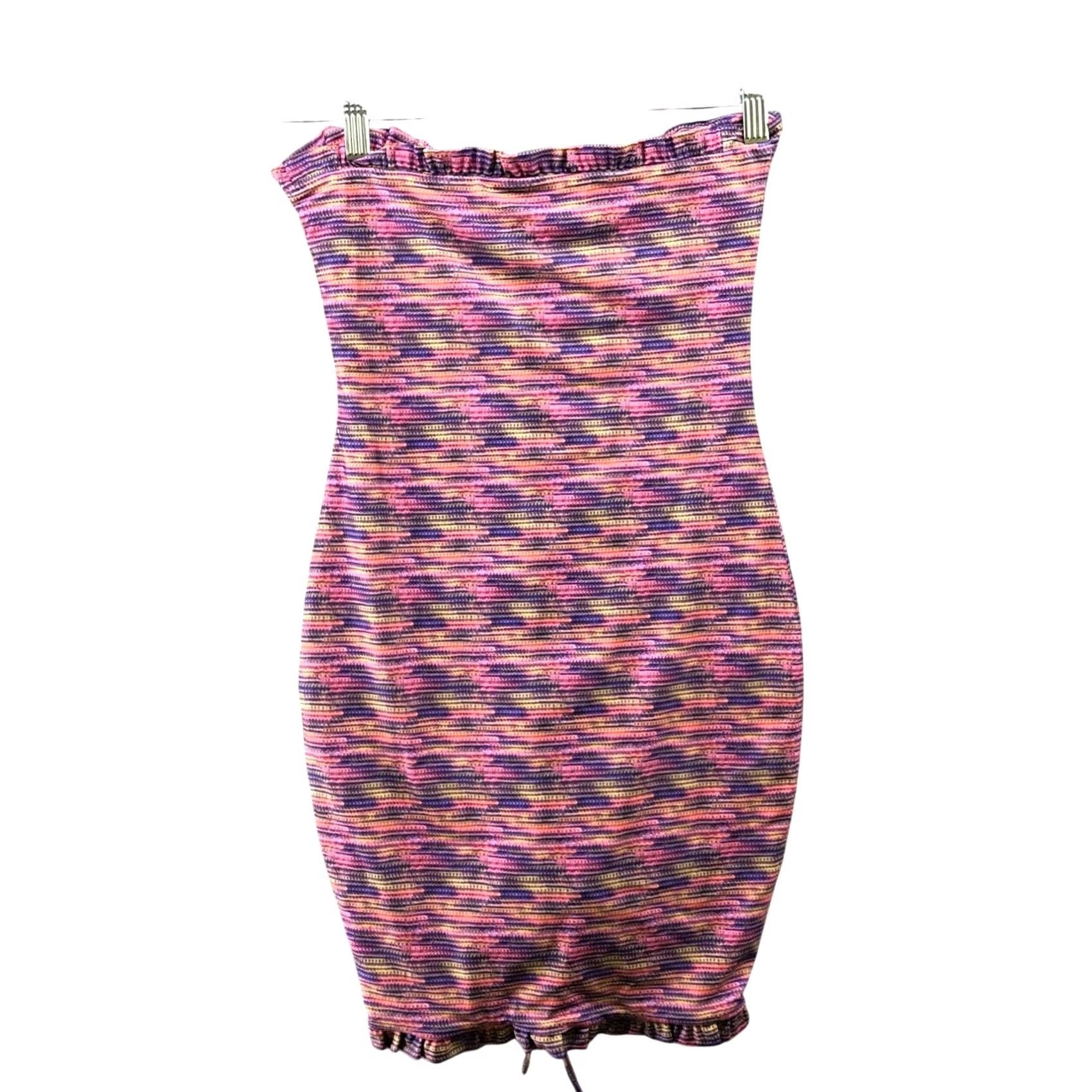 superdown Superdown Nellie Halter Mini Dress S Pink Space Dye Bodycon Ruched Lined Stretch Womens Size S / US 4 / IT 40 - 2 Thumbnail