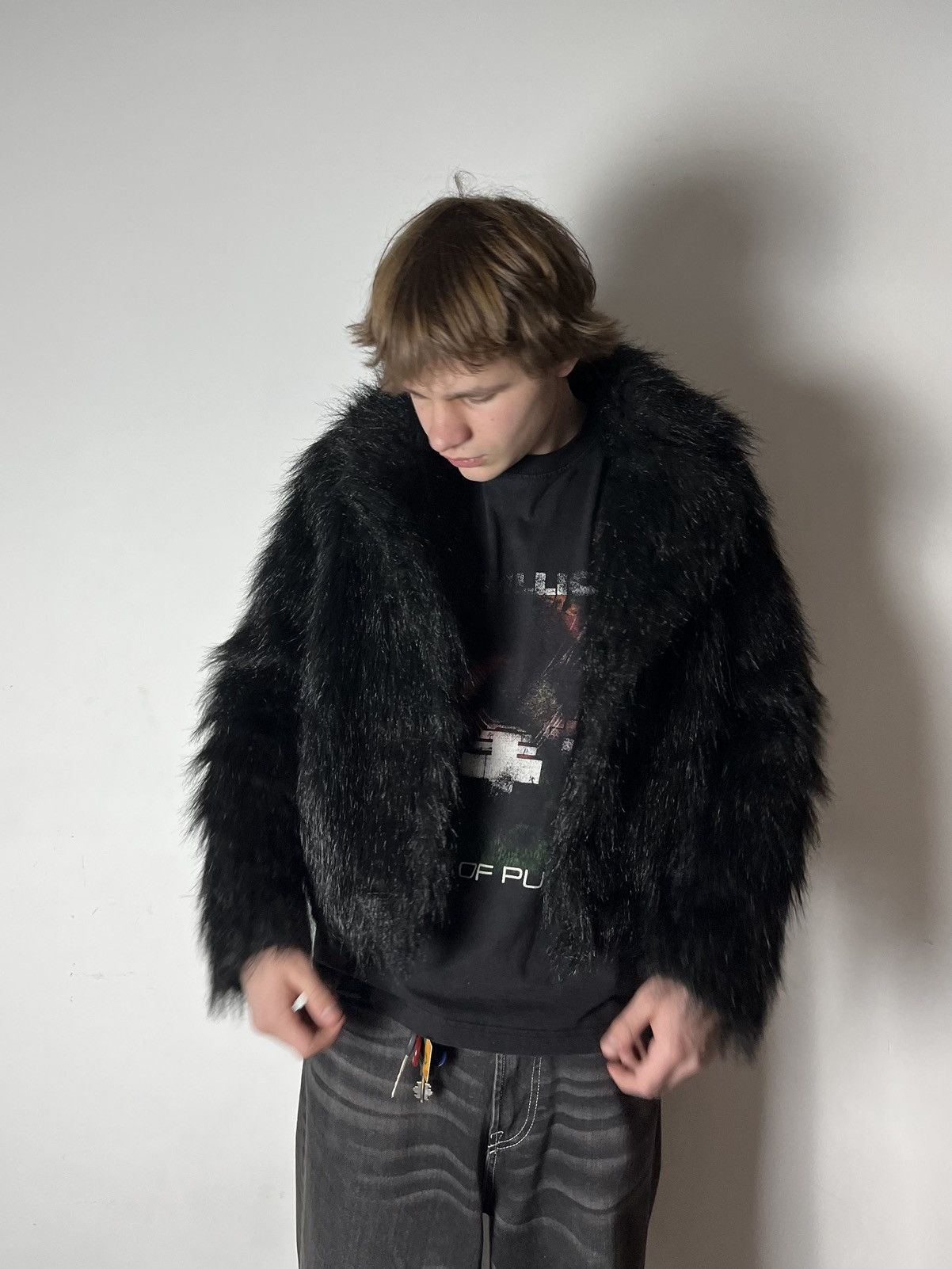 Hysteric Glamour 🔥FAUX FUR BALENCIAGA STYLE CROPPED MOHAIR BOMBER JACKET Size US S / EU 44-46 / 1 - 9 Thumbnail