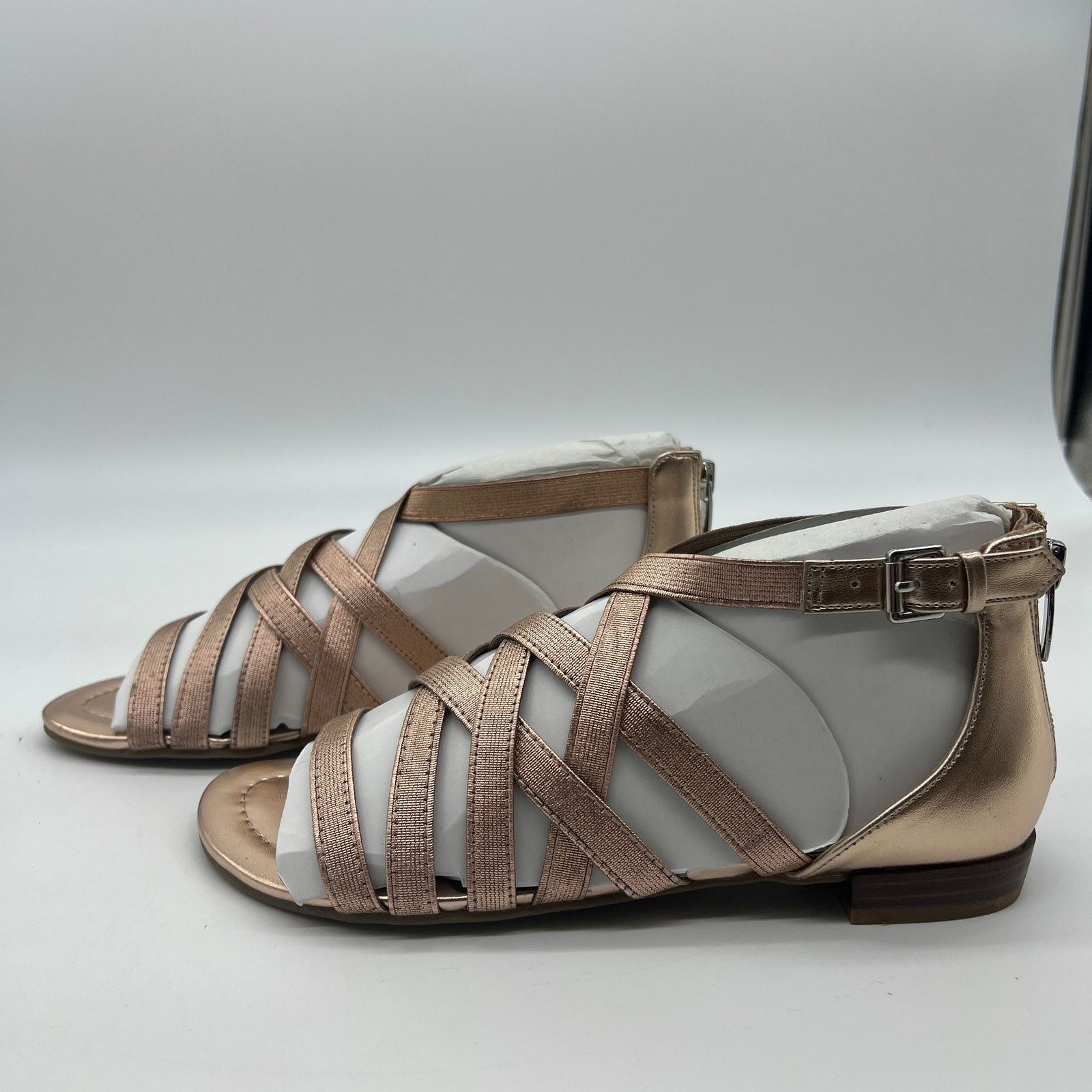 Other Marc Fisher Cross Weave Stretch Sandals Size 6 M Rose Gold Size US 6 / IT 36 - 1 Thumbnail