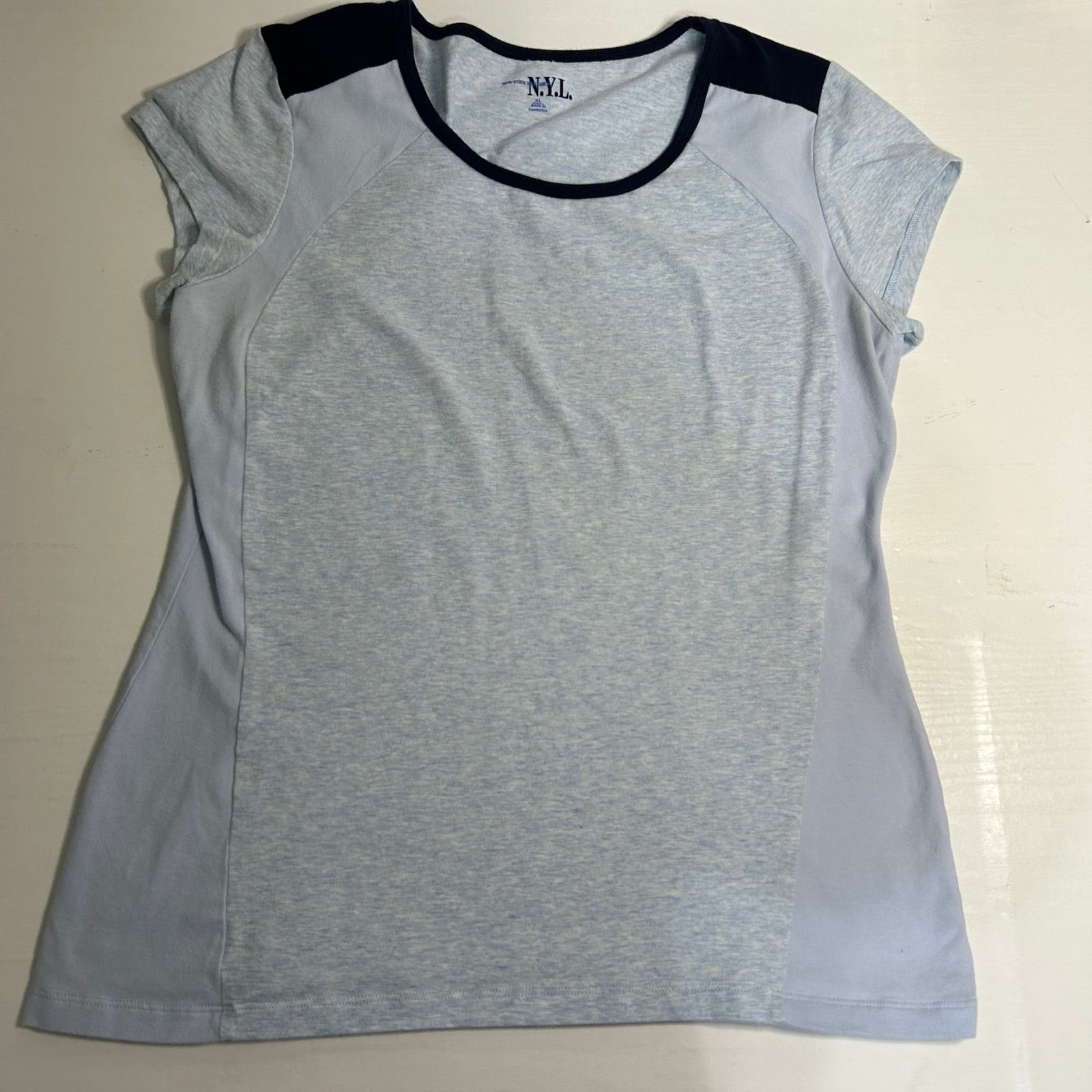 Other NYL New York Laundry Blue Short Sleeve Shirt XL Size XL / US 12-14 / IT 48-50 - 1 Thumbnail