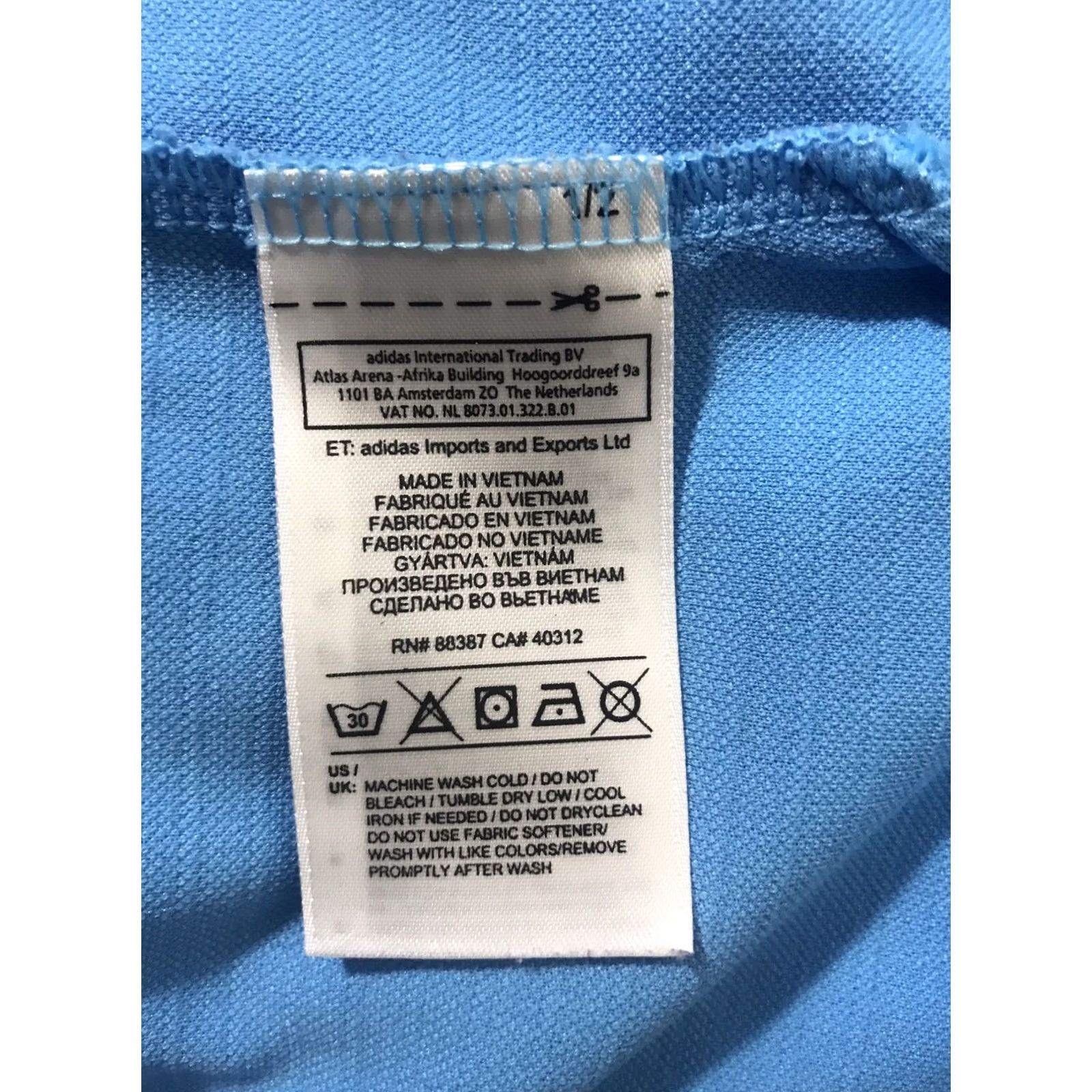 Adidas adidas Clima Lite Dri-Fit Golf Polo Shirt Blue L Mens Cardigan? Size US L / EU 52-54 / 3 - 6 Thumbnail