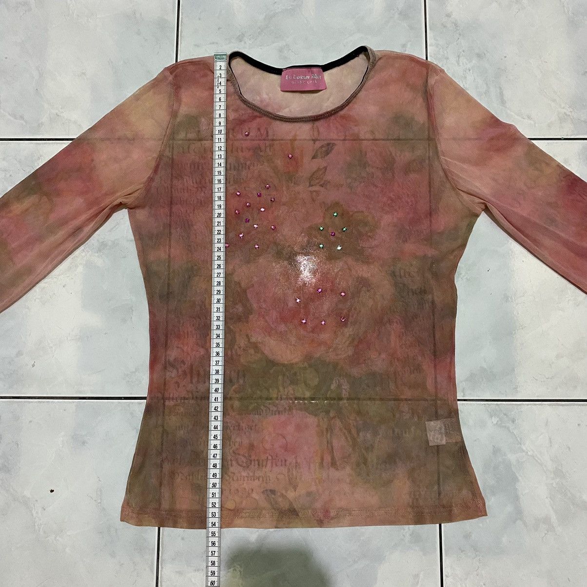 If Six Was Nine La Lotus Bleu Rose Poem Sheer Top Jean Paul Gaultier Style Size US M / EU 48-50 / 2 - 4 Thumbnail