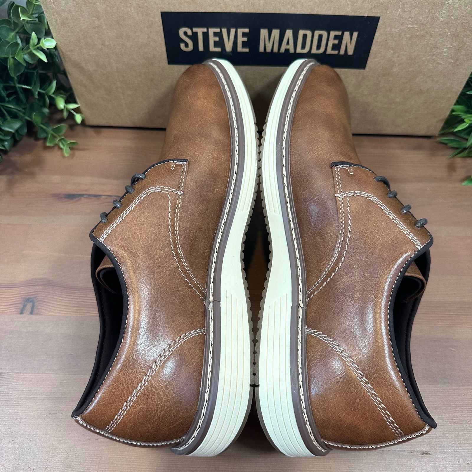 Steve Madden Steve Madden Men's P-Jansen Cognac Oxfords Shoes Size 9 Size US 9 / EU 42 - 6 Thumbnail