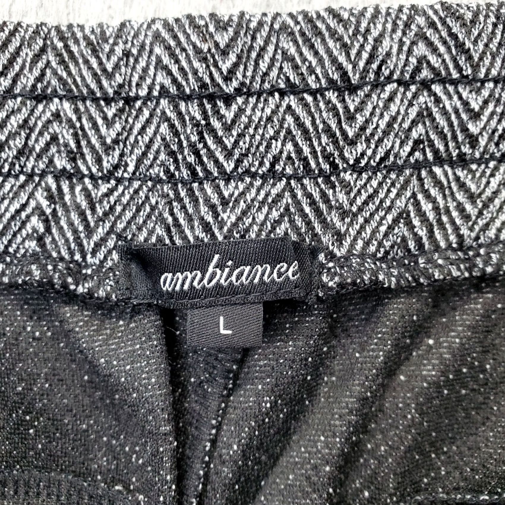 Vintage Ambiance Pant Women L Multi Herringbone Print Mid Rise Straight Shirt Size 36" / US 14 / IT 50 - 6 Thumbnail