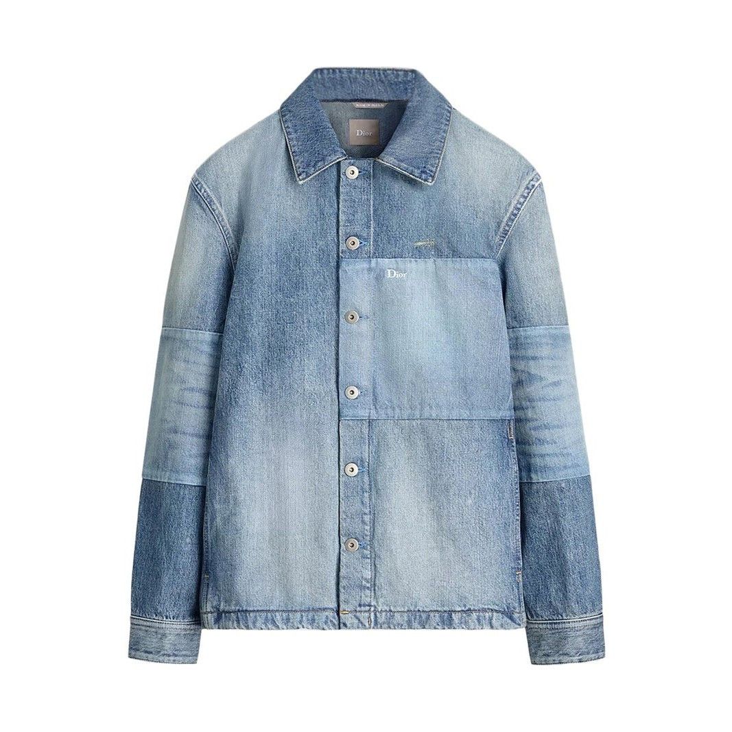 Dior DIOR $2700 Blue Patchwork Overshirt New & Authentic (Men's s Size US L / EU 52-54 / 3 - 1 Preview