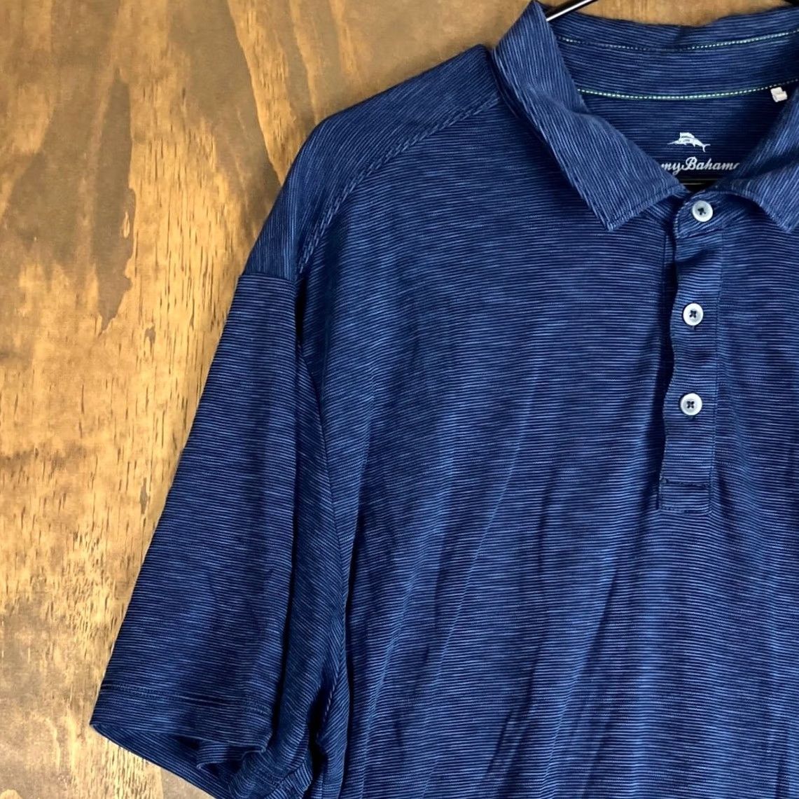 Tommy Bahama Tommy Bahama Men Polo Shirt Navy Collared Short Sleeve Cotton Tencel XL Size US XL / EU 56 / 4 - 4 Thumbnail