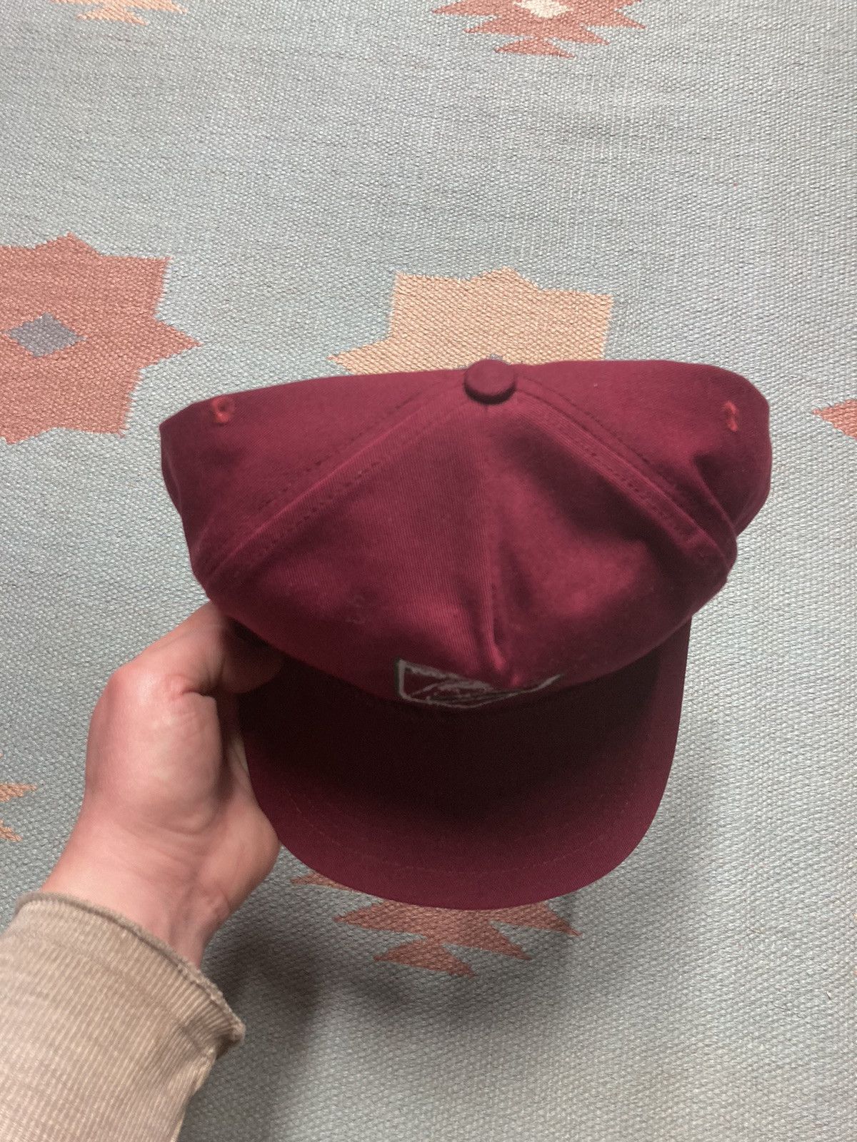 Vintage Vtg strapback hat Mega Sel horse vitamin farm animal maroon Size ONE SIZE - 3 Thumbnail
