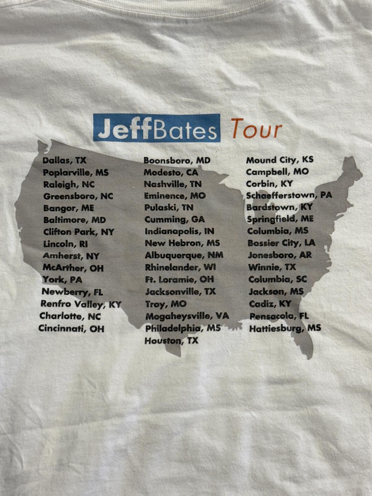 Gildan Country Singer T-shirt Jeff Bates Tour Tee - Large Size US L / EU 52-54 / 3 - 5 Thumbnail