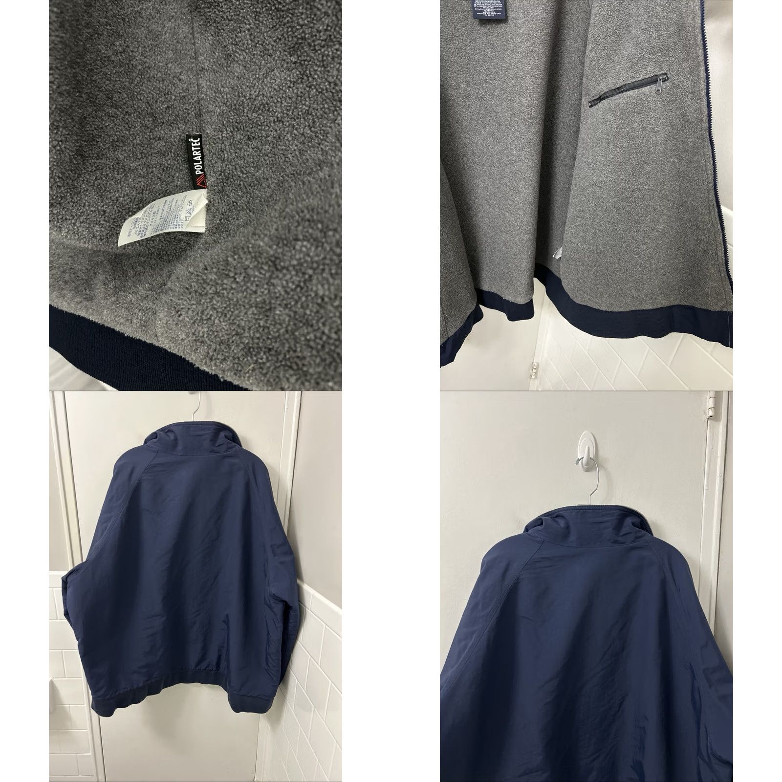 Lands' End VINTAGE Lands' End Squall Jacket Mens 2XL Blue Bomber Lined Zip Pockets Navy USA Made Squall Classic Size US XXL / EU 58 / 5 - 8 Thumbnail