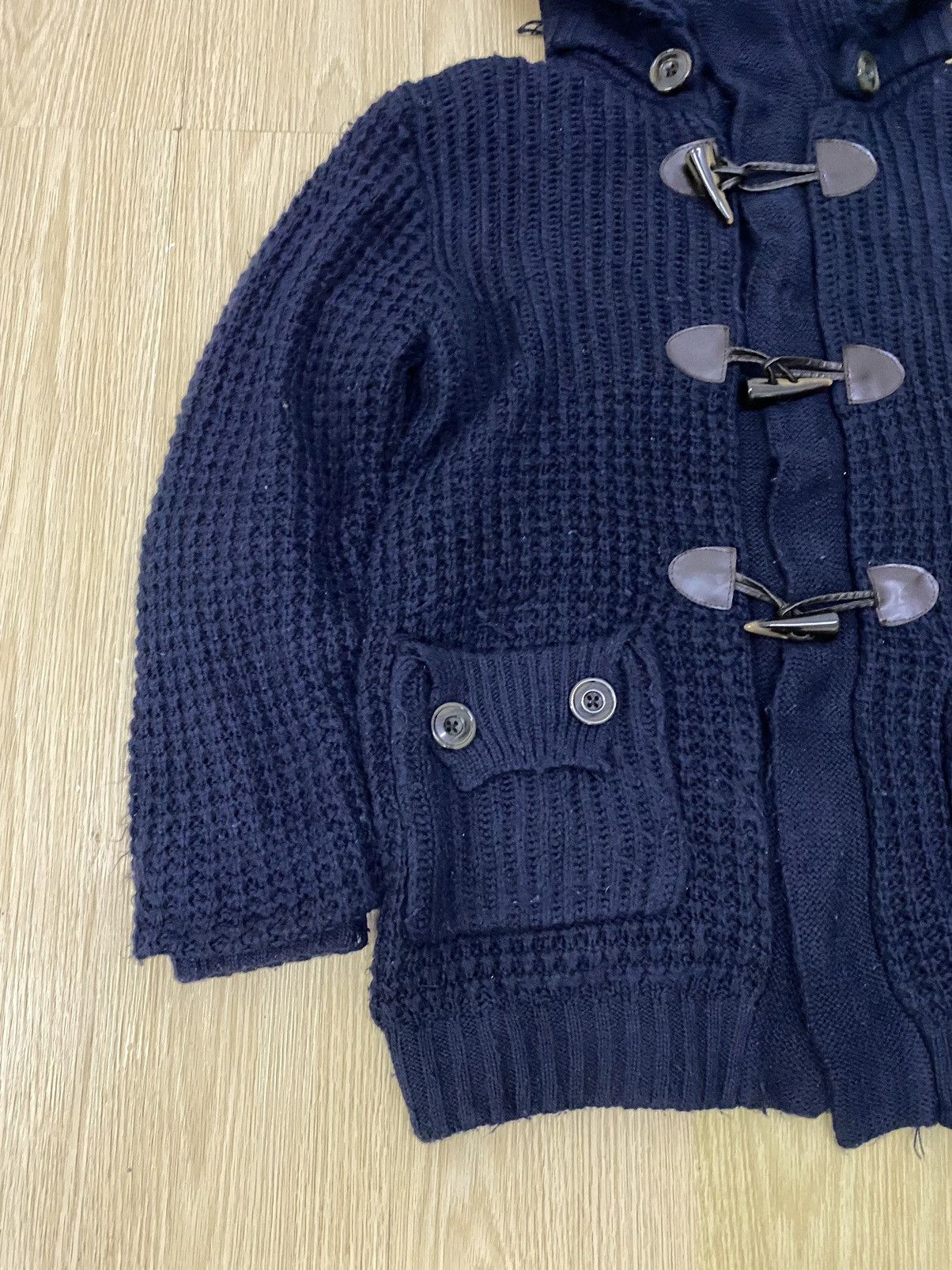 Japanese Brand Restoration japan knit DUFFLE coat jacket Size US M / EU 48-50 / 2 - 4 Thumbnail