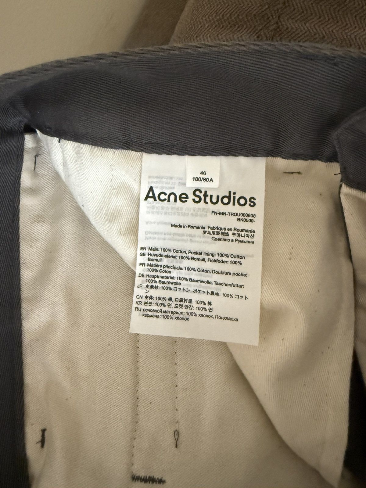 Acne Studios Acne Studios Gray Trousers Size US 30 / EU 46 - 4 Thumbnail
