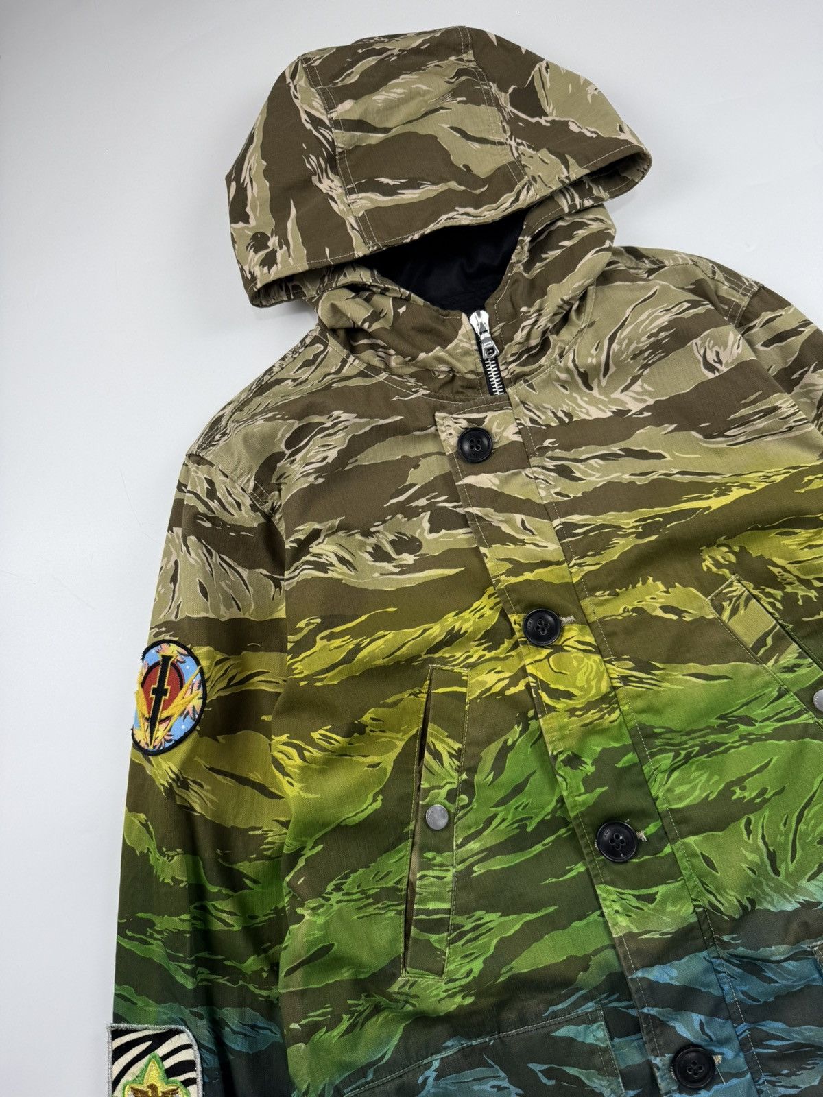 Amiri Amiri Oversized Ombre Tiger Long Parka Size US XL / EU 56 / 4 - 4 Thumbnail