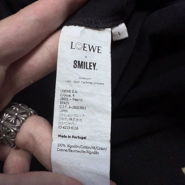Loewe LOEWE Neon yellow smiley face printed round collar short s Size L / US 10 / IT 46 - 6 Thumbnail