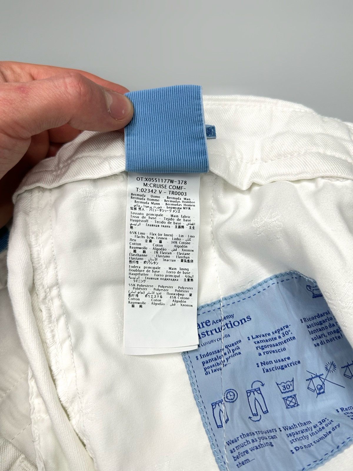 Jacob Cohen Jacob Cohen Luxury Linen Short White Size US 34 / EU 50 - 10 Thumbnail