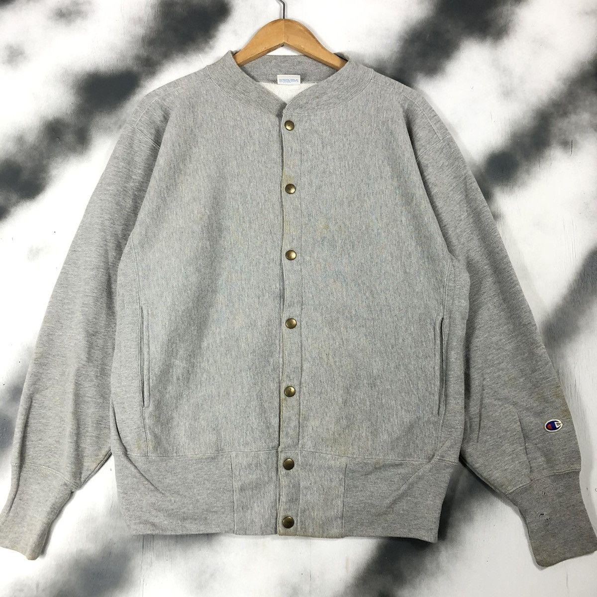 Champion × Vintage CHAMPION REVERSE WEAVE BUTTON UP SWEATSHIRT Size US XL / EU 56 / 4 - 1 Thumbnail