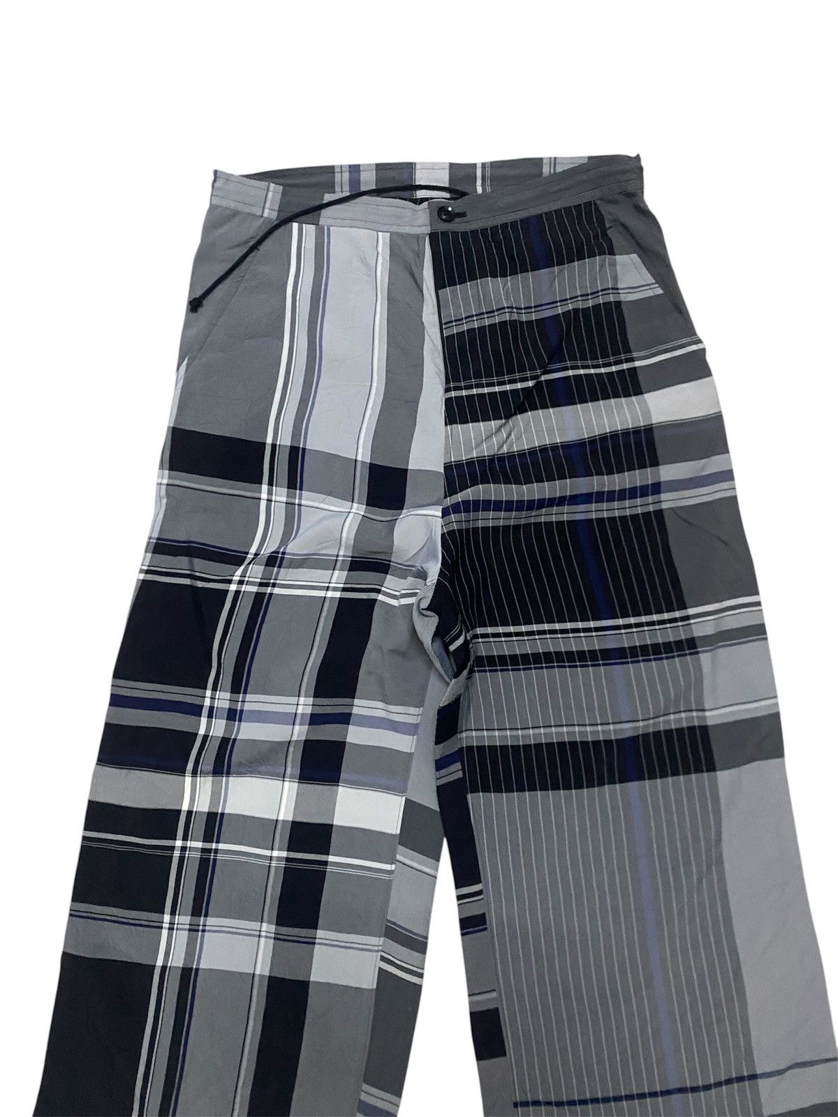 Y's × Y's for Men × Yohji Yamamoto #grailsale Y’s YOHJI YAMAMOTO WRINKLED PLAID RAYON PANTS Size US 32 / EU 48 - 4 Thumbnail