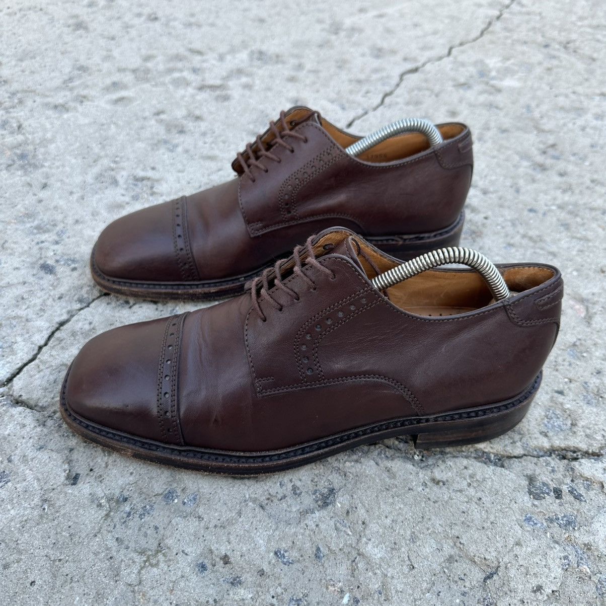 Leather Vintage Man’s Van Lier grandstands Leather Shoes Size 8 Size US 9 / EU 42 - 6 Thumbnail