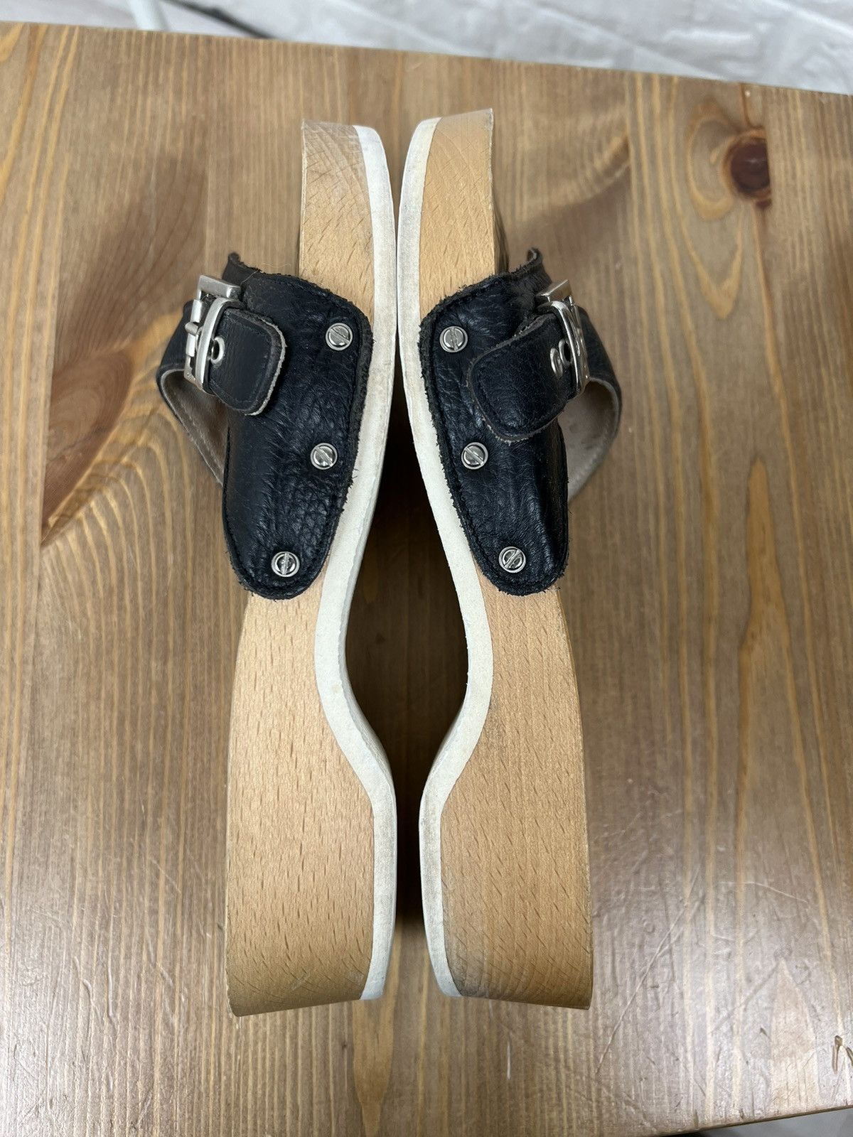 Burberry Burberry Wooden Slide Sandals Brown Size US 9 / IT 39 - 3 Thumbnail