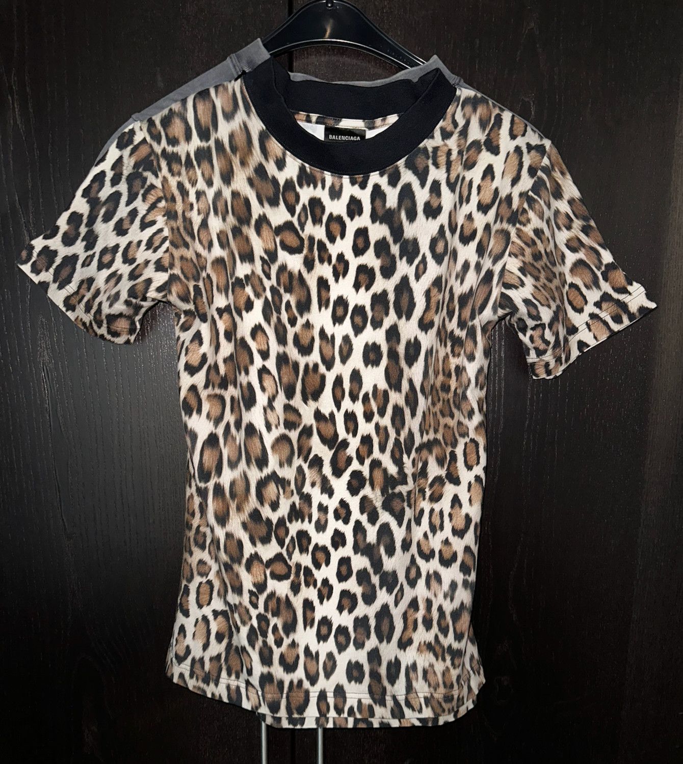 Balenciaga Balenciaga 24FW Leopard Double S/S T-shirt with Tape Size US M / EU 48-50 / 2 - 2 Thumbnail