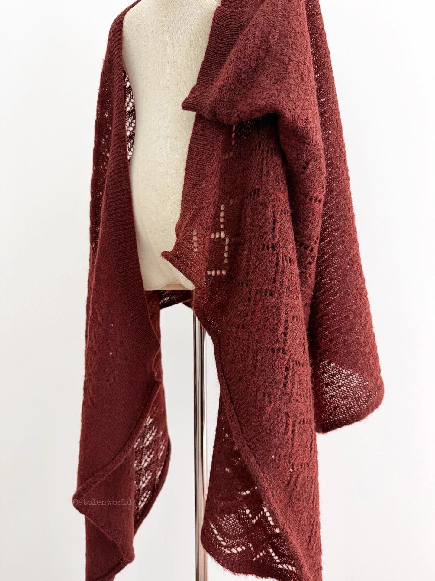 Yohji Yamamoto Yohji Yamamoto Deformed Mohair Blend Knit Stole Size ONE SIZE - 5 Thumbnail