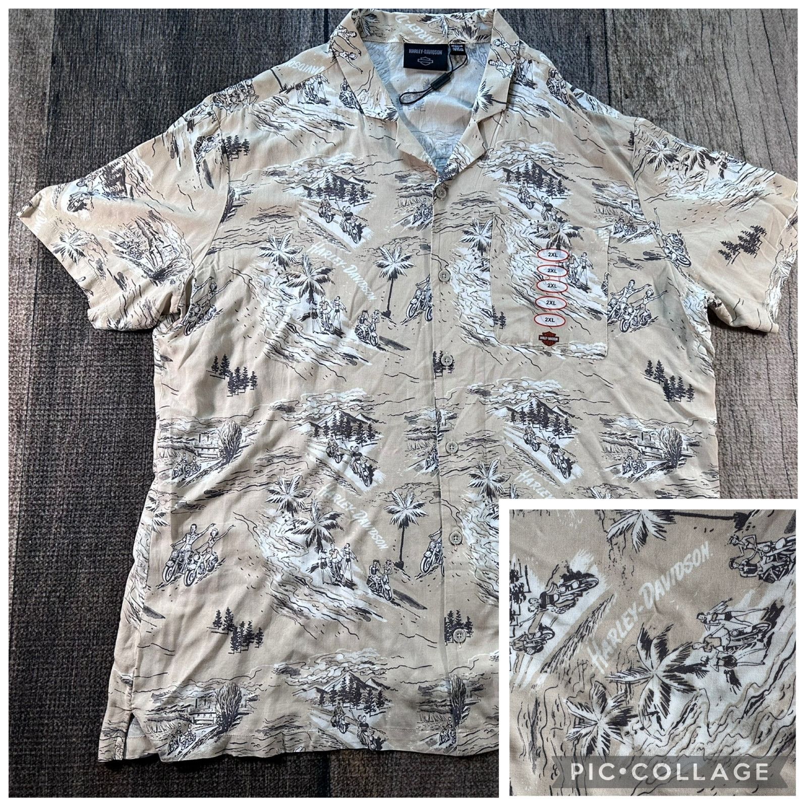 Harley Davidson NWOT Harley-Davidson Celebration Allover Button Up Shirt XXL Size US XXL / EU 58 / 5 - 1 Thumbnail
