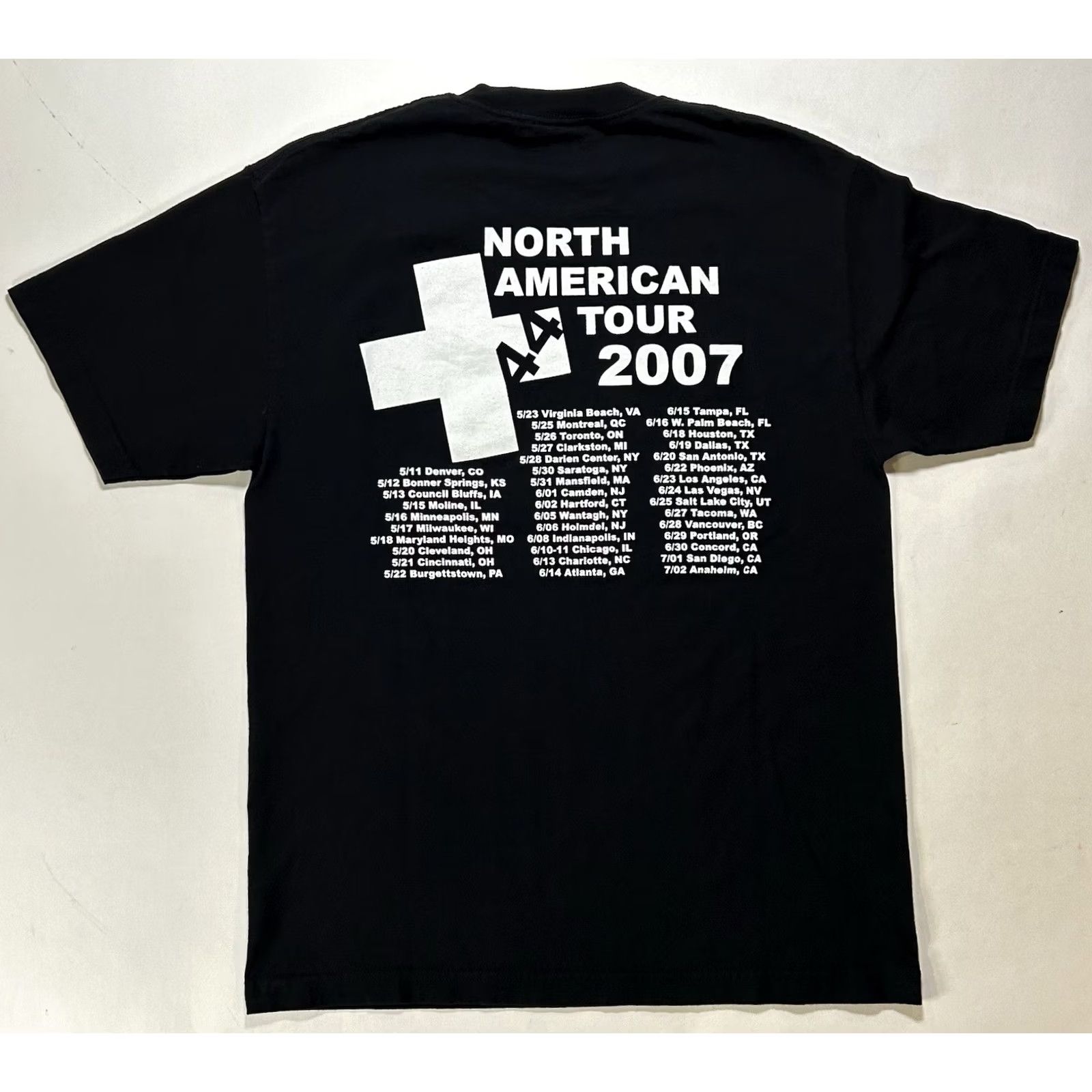 AAA VINTAGE +44 North American Tour 2007 Band Tee Large Mark Hoppus Travis Barker Shirt Adult Large Black 2007 Tour Band Mens Women Ladies Boys Girls Size US L / EU 52-54 / 3 - 3 Thumbnail