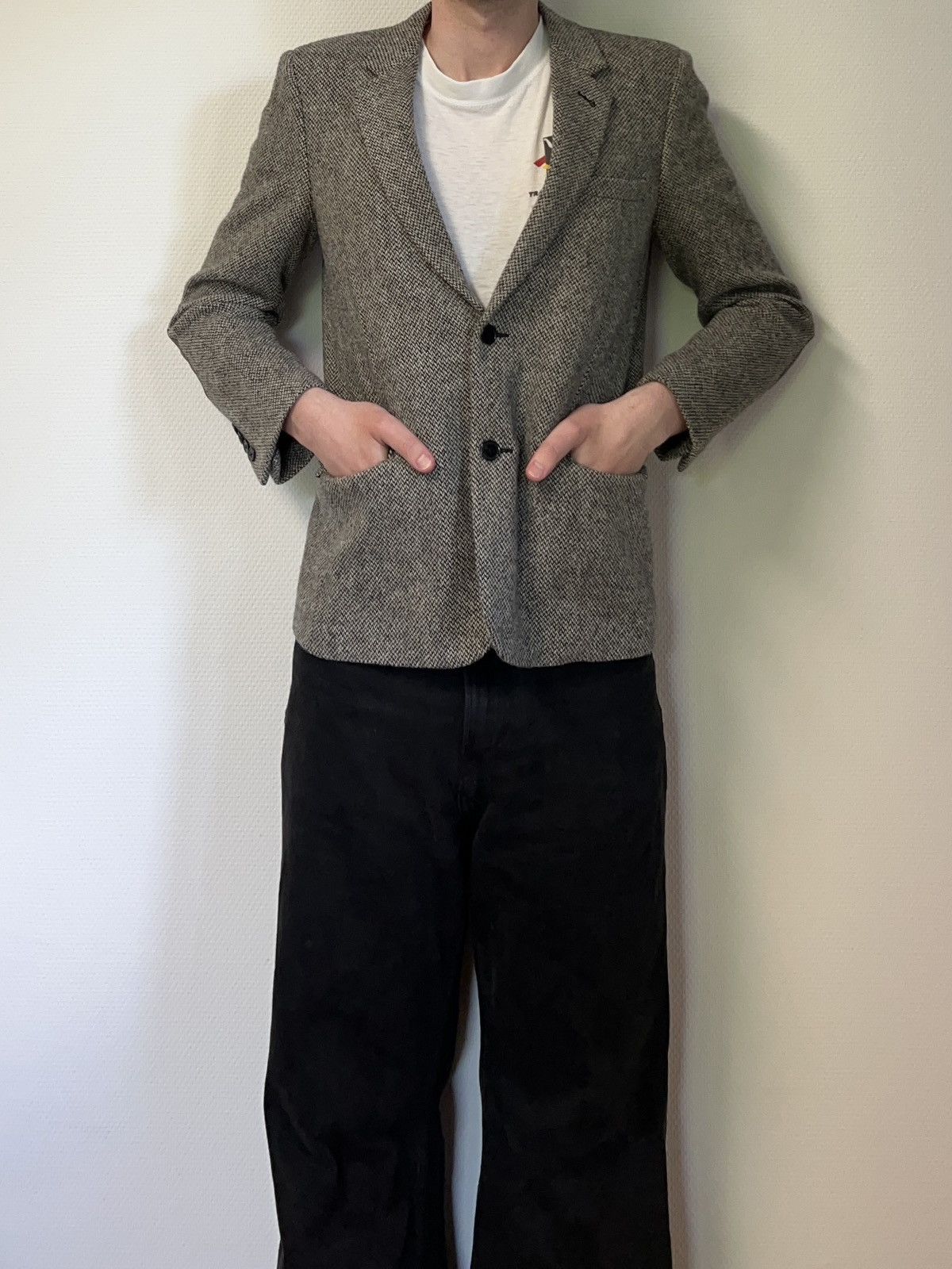 Hedi Slimane × Saint Laurent Paris FW2013 Runway Tweed Wool Blazer Size 48L - 13 Thumbnail