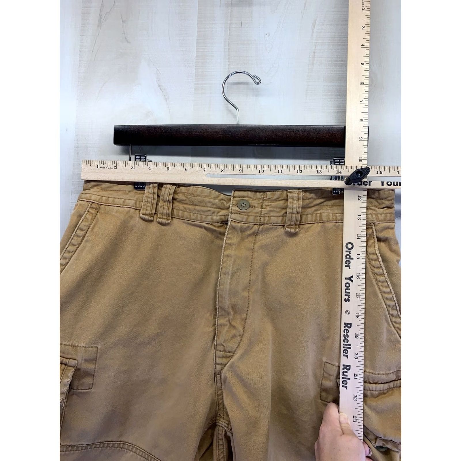 Polo Ralph Lauren VINTAGE Polo Ralph Lauren Mens Cargo Shorts Distressed Chino Size 35 Beige Logo Cargo Pocket Size US S / EU 44-46 / 1 - 2 Thumbnail