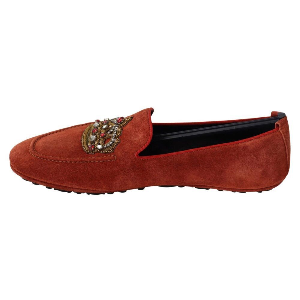 Dolce & Gabbana Dolce & Gabbana Opulent Orange Leather Loafers with Gold Emb Size US 7 / EU 40 - 4 Thumbnail