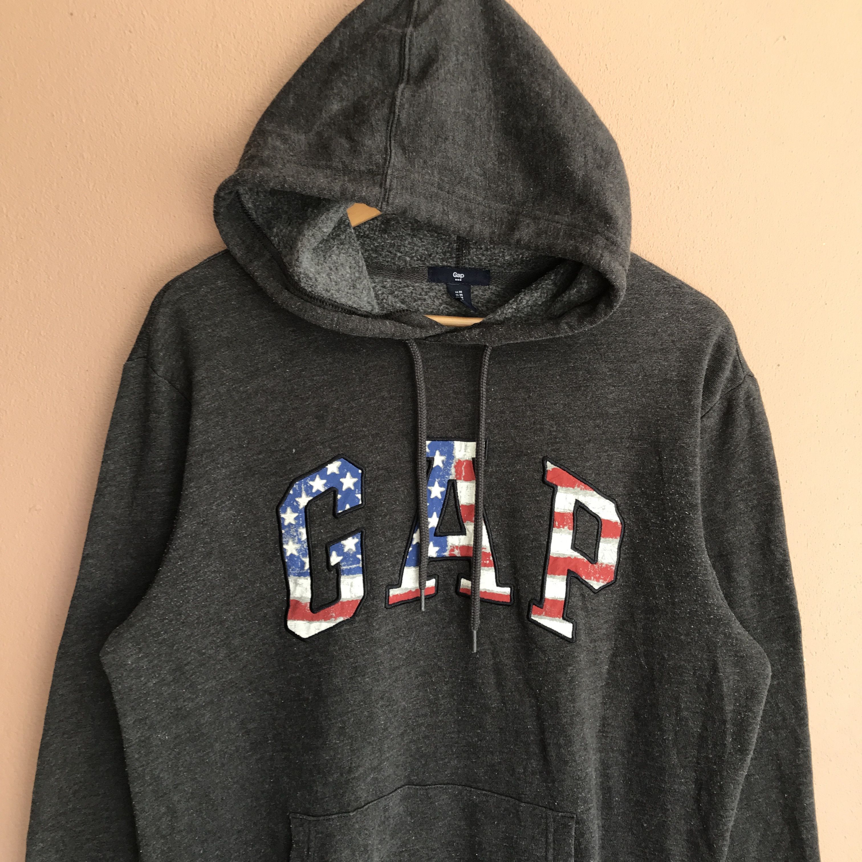 Gap GAP Flag Art SpellOut Pullover Hoodie Black Size US M / EU 48-50 / 2 - 3 Thumbnail
