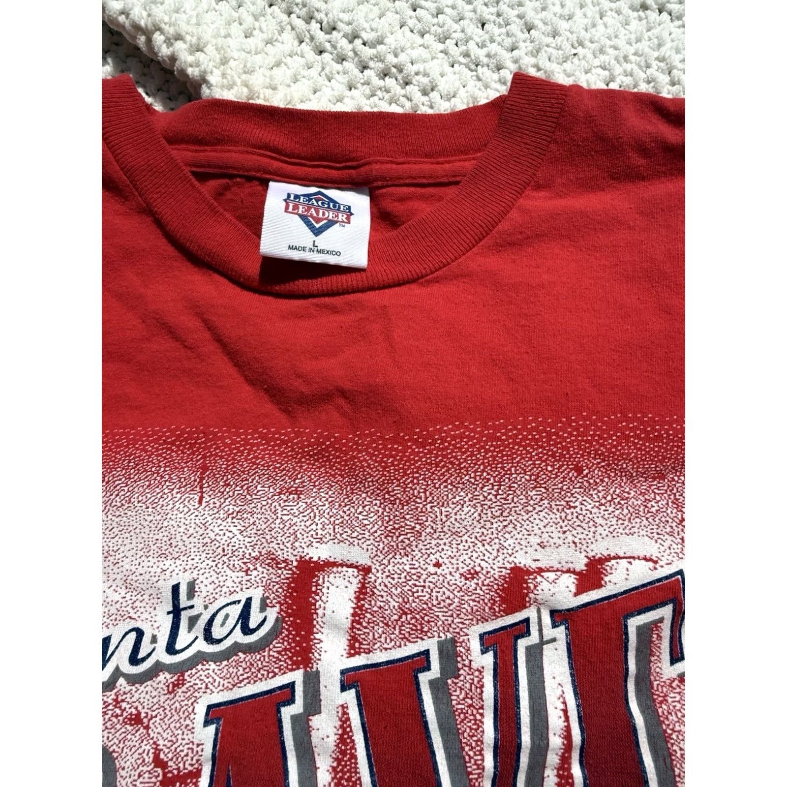 Vintage VINTAGE 1995 Atlanta Braves red cotton T-Shirt Baseball L Mens Size US L / EU 52-54 / 3 - 4 Thumbnail