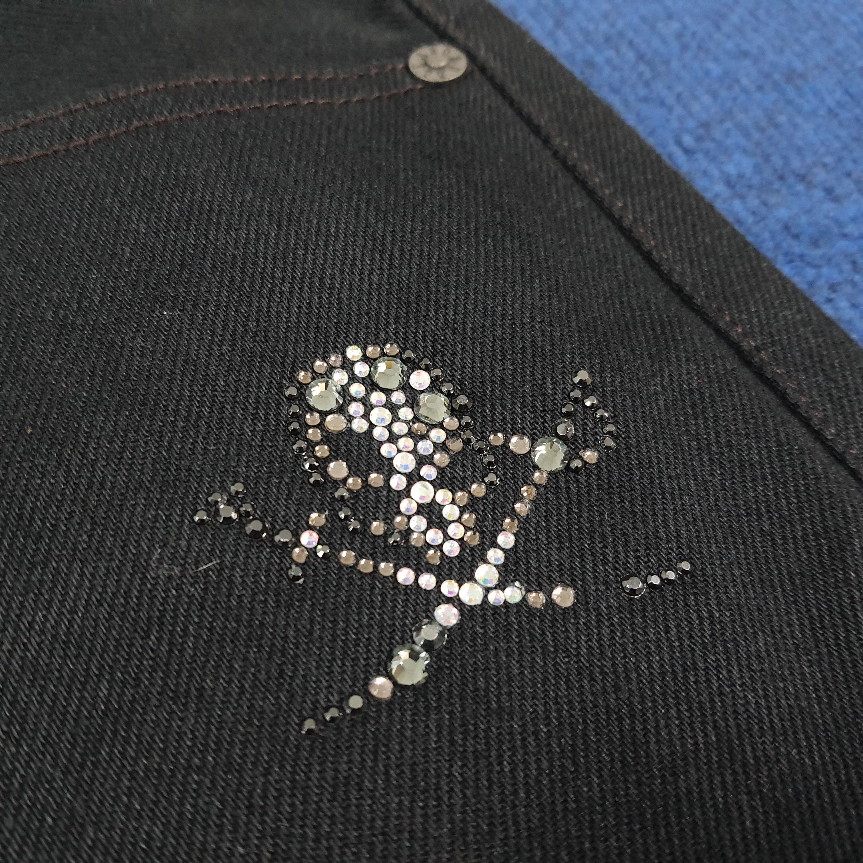 Japanese Brand Vintage Abordage Japan Skull Gothic Selvedge Pants C280N6 Size US 31 - 3 Thumbnail