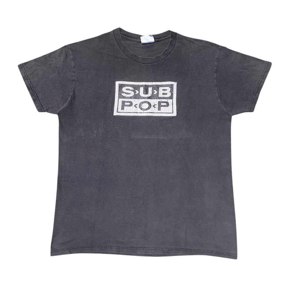 Vintage Vintage 90s Sub Pop Records Logo Tee L Nirvana Grunge Faded Size US M / EU 48-50 / 2 - 1 Thumbnail