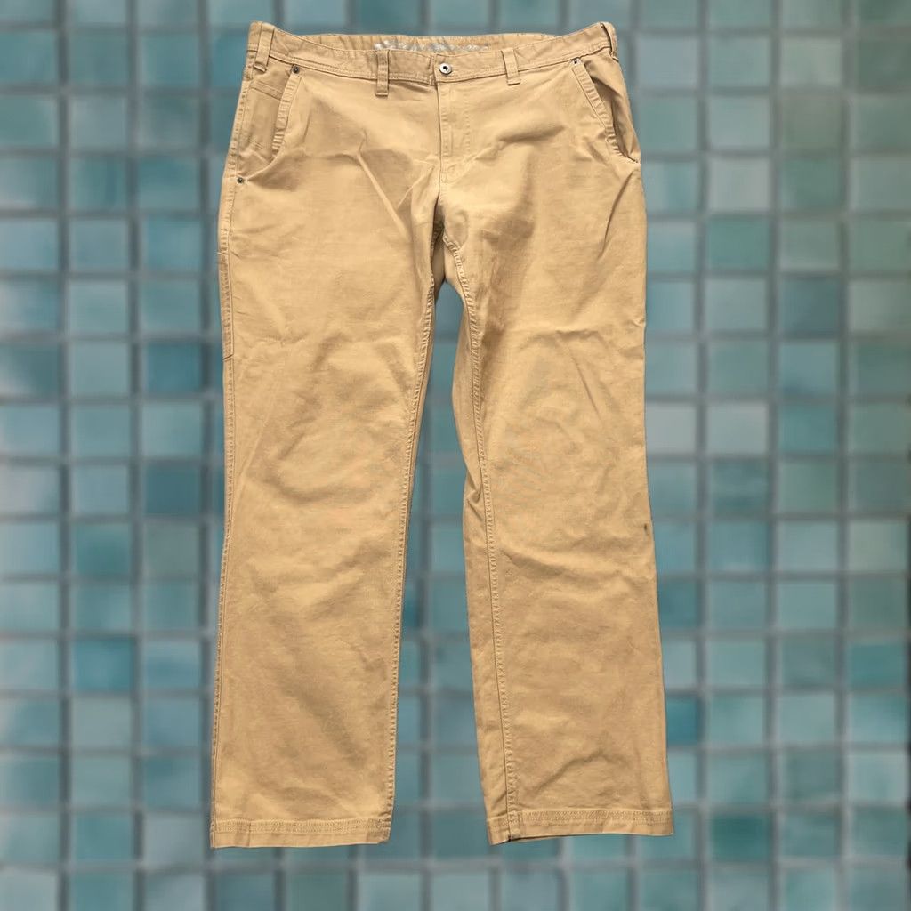 Eddie Bauer Eddie Bauer Mens Pants Brown Canvas Straight Leg Classic Fit Utility Logo 40x32 Size US 40 / EU 56 - 1 Thumbnail