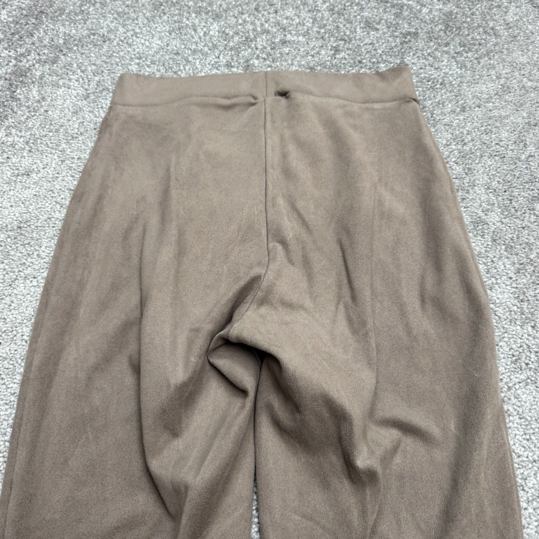 Wolford Wolford Estella Faux Suede Leggings Womens 38 US 6 Taupe Gray Velour Stretch Size 28" / US 6 / IT 42 - 3 Thumbnail