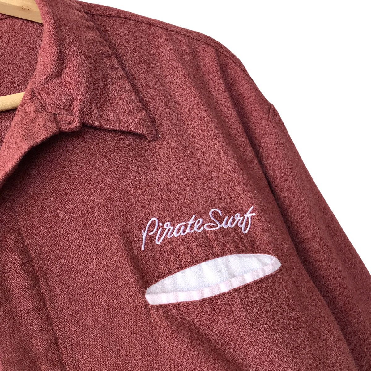Vintage Pirate Surf Yoki Yokoyama Vintage Rayon Crepe Bowling Shirt Size US L / EU 52-54 / 3 - 6 Thumbnail