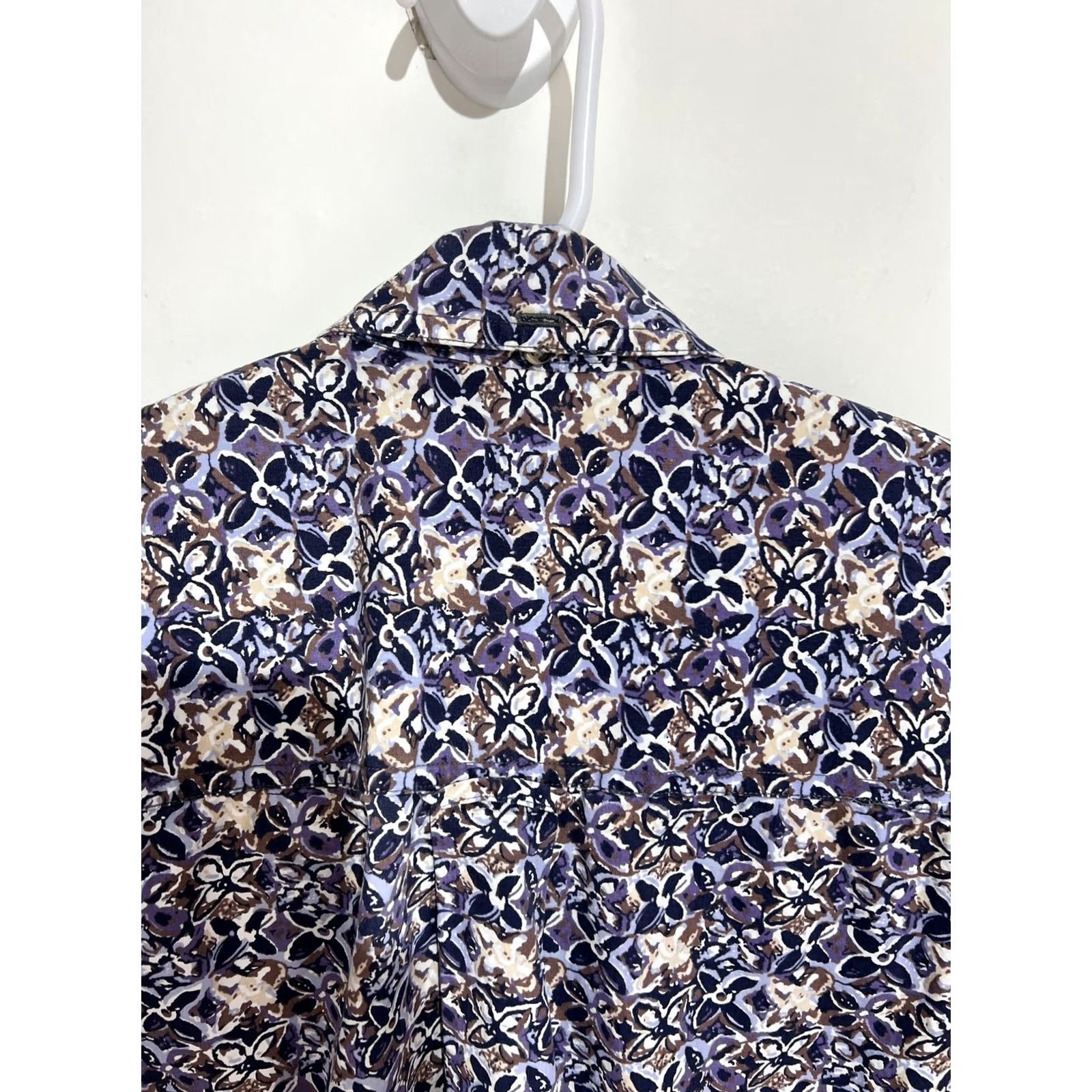 Vintage VINTAGE Basic Options Shirt Men's M Purple Floral Hawaiian Short Sleeve Size US M / EU 48-50 / 2 - 7 Thumbnail