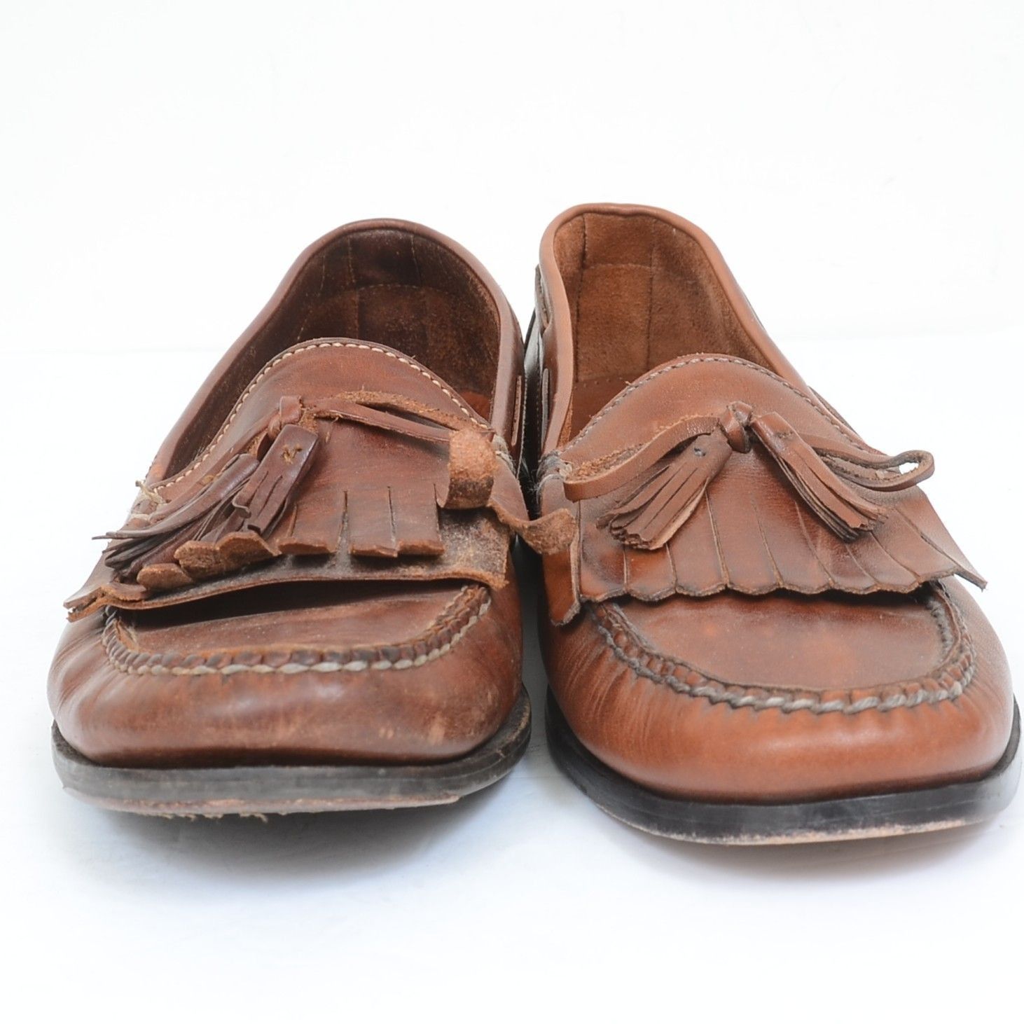 Cole Haan Cole Haan Mens Size 11D Brown Leather Tassles Pinch Loafers Size US 11 / EU 44 - 5 Thumbnail