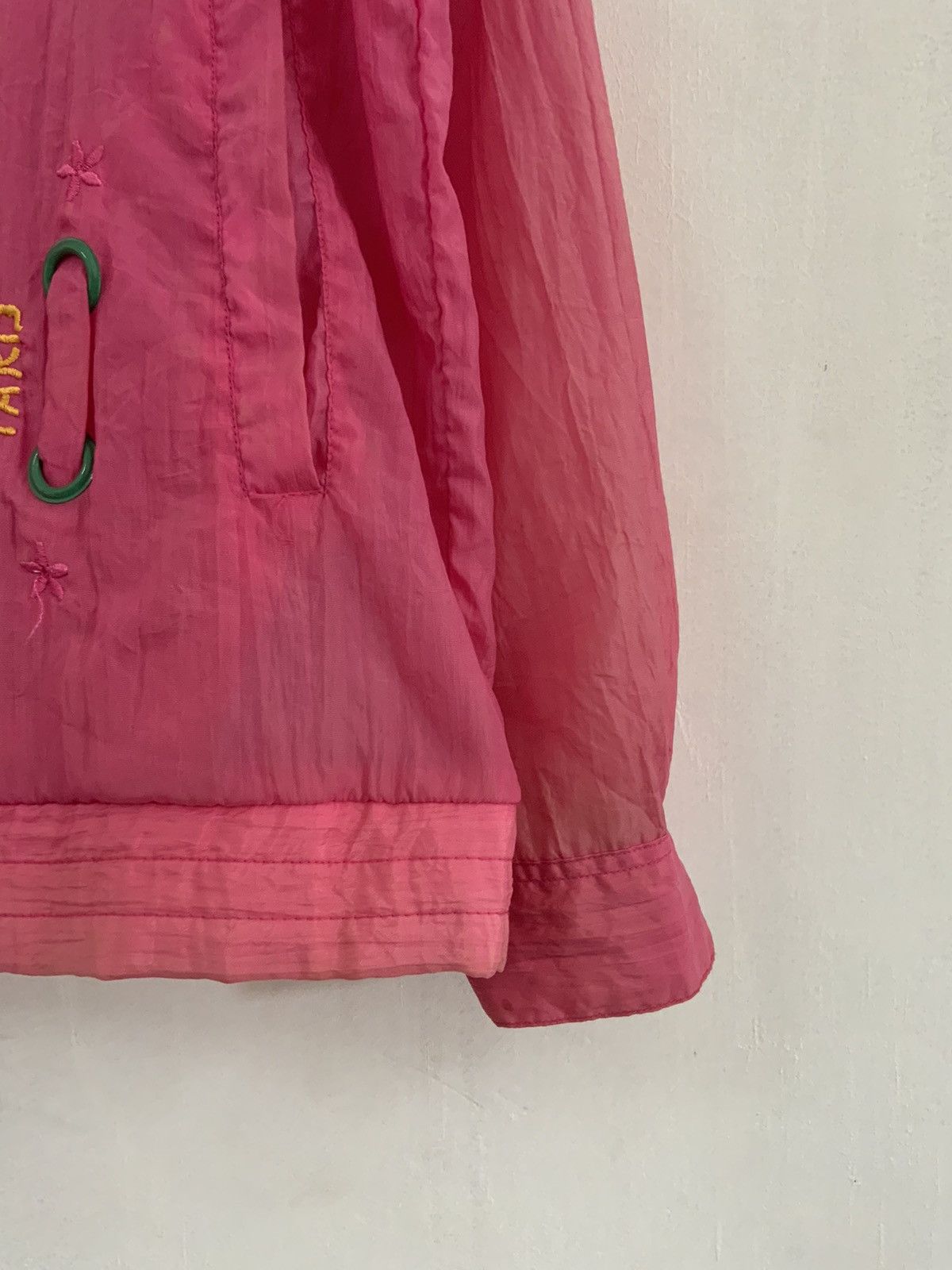Japanese Brand Vintage Paris Pink Nylon Embroidery Jacket Size US L / EU 52-54 / 3 - 6 Thumbnail