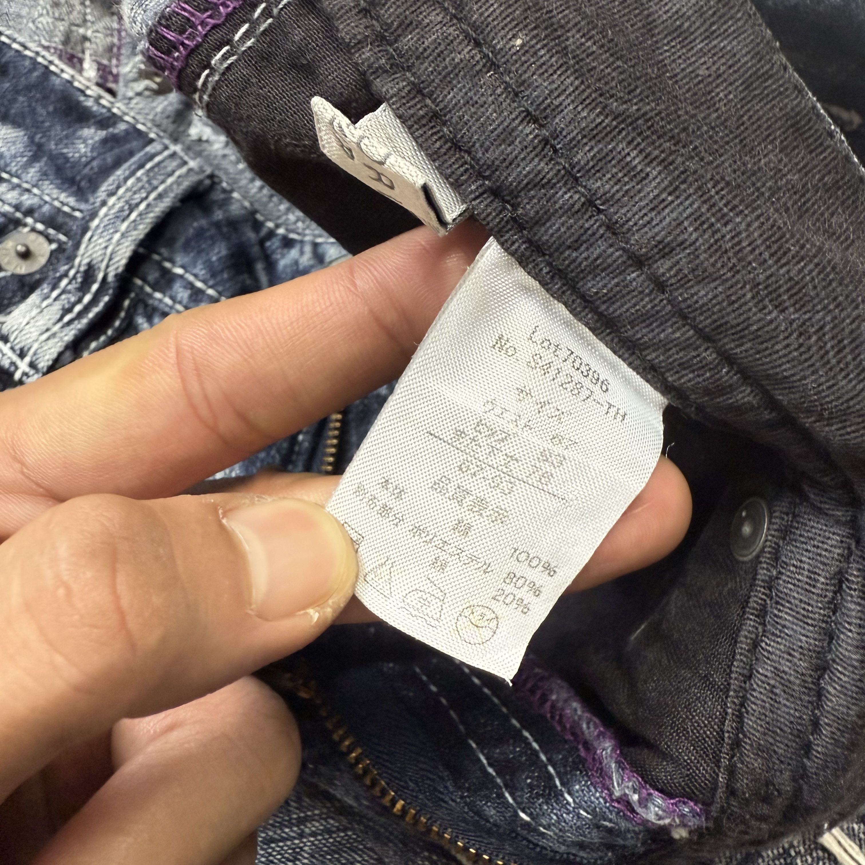 Japanese Brand Spicy Denim Flare Distressed Jeans Low Rise Size US 32 / EU 48 - 7 Thumbnail