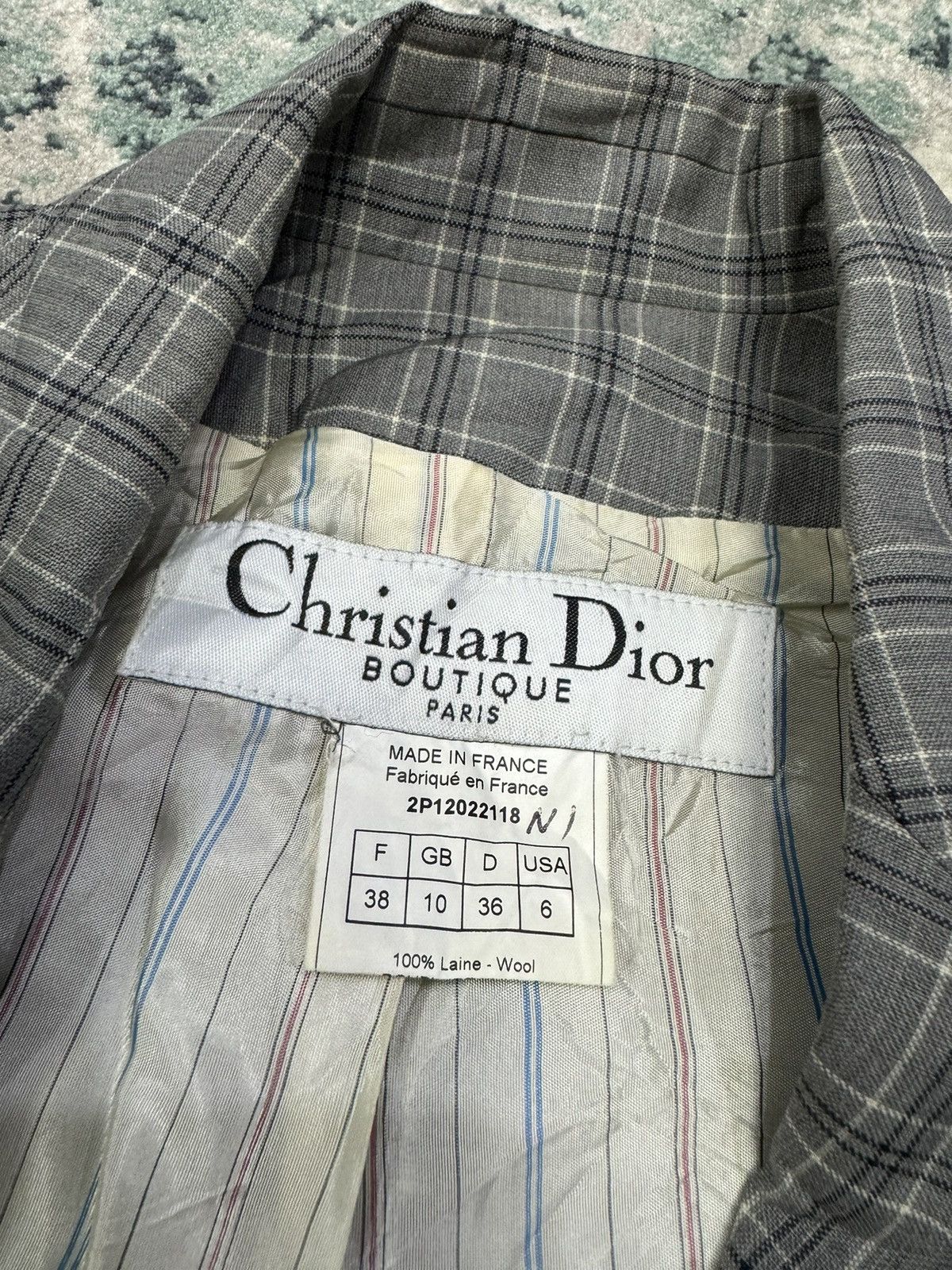 Dior VINTAGE CHRISTIAN DIOR CROPPED WOOL BLAZER Size S / US 4 / IT 40 - 3 Thumbnail