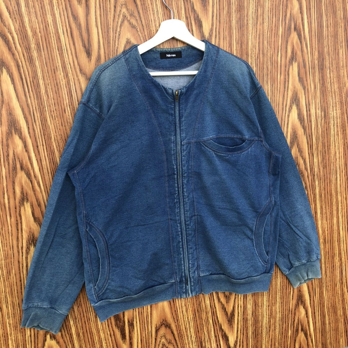 Issey Miyake Vintage Ne-Net By Issey Miyake Indigo Jacket Zipper Size US L / EU 52-54 / 3 - 2 Thumbnail