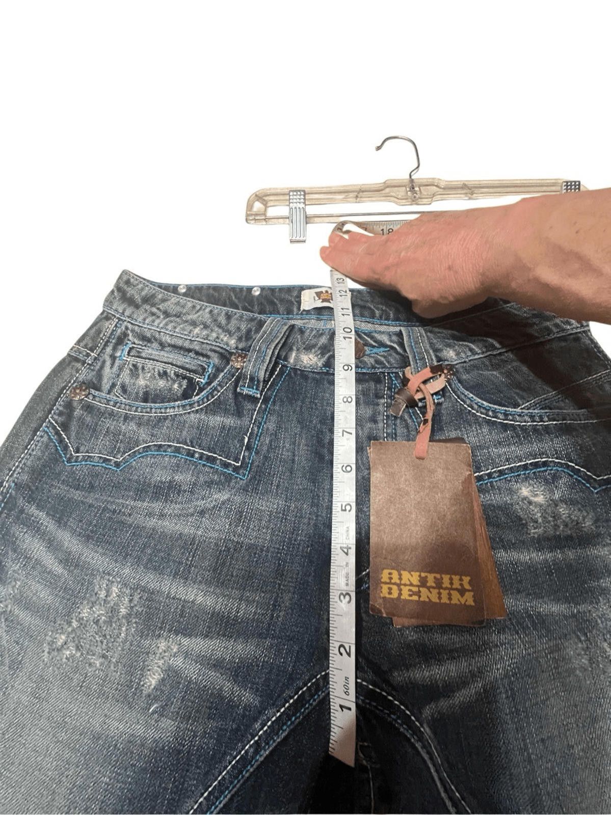 Antik Denim ANTIK Denim Button Fly embroidered Capri jeans Sz 29 NWT Size 29" - 8 Thumbnail