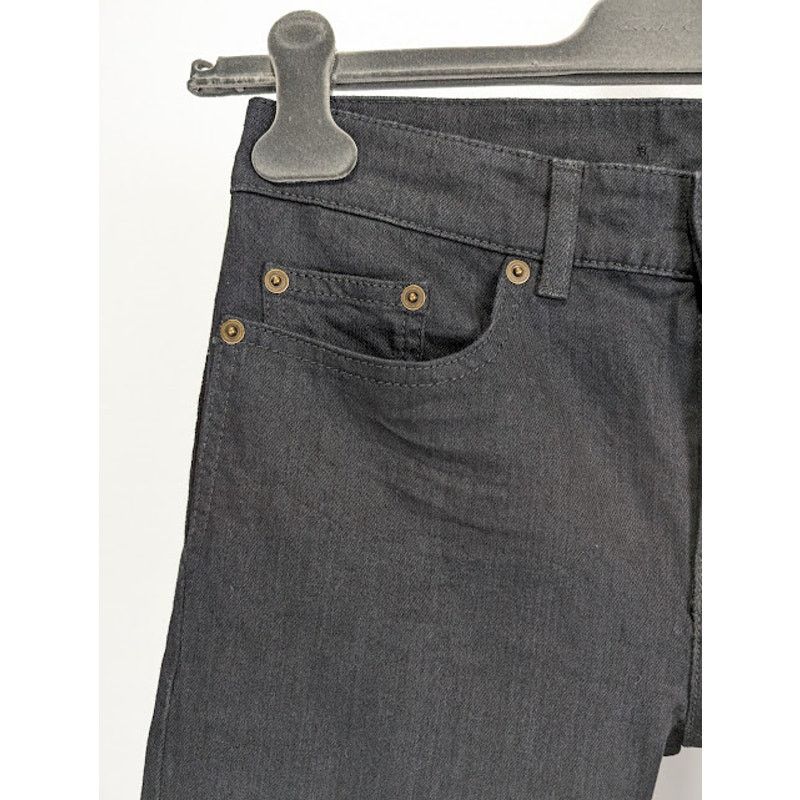Saint Laurent Paris o1rshd1 SK 5P Low Wash Jeans in Worn Black Size US 27 - 6 Thumbnail