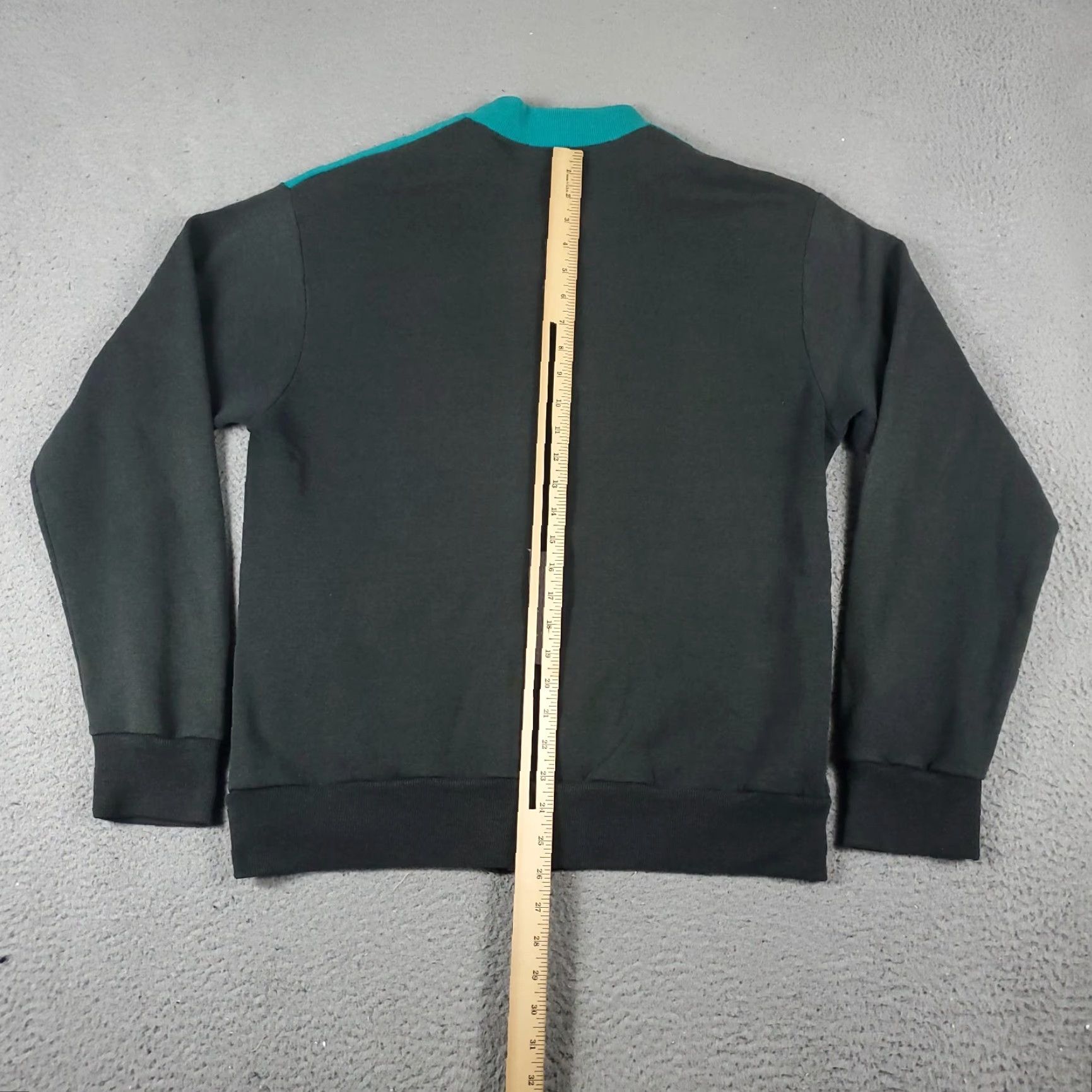Nike VINTAGE Nike Jacket Mens Large Gray Teal 80s 90s Swoosh Full Zip Track Sweater Size US L / EU 52-54 / 3 - 7 Thumbnail