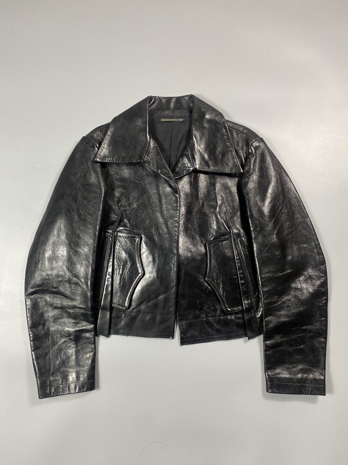 Yohji Yamamoto AW 2007- Yohji Yamamoto- Museum/Exhibit Piece Leather Jacket Size S / US 4 / IT 40 - 7 Thumbnail