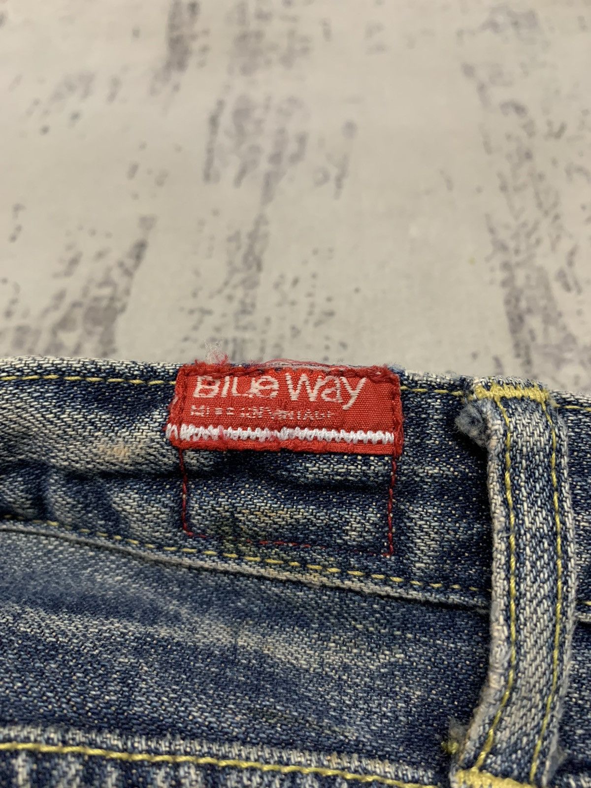 Japanese Brand Vintage Blueway Japanese Mud Wash Distressed Baggy Fit Jeans Size US 32 / EU 48 - 15 Thumbnail