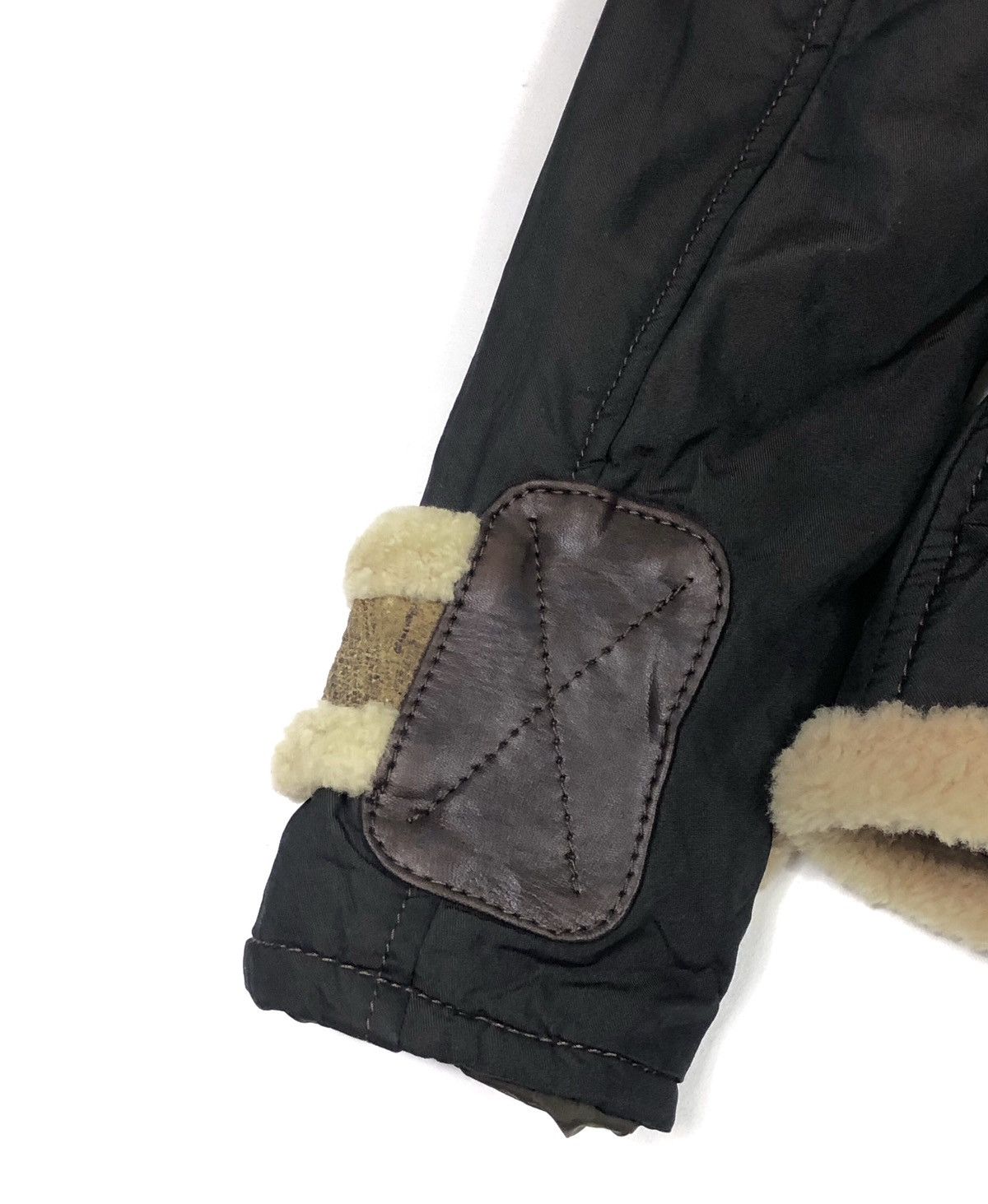 Blackstock & Weber MADE IN ITALY WEBER PATCHWORK SHEEPSKIN SHEARLING JACKET Size XXS / US 00 / IT 34 - 18 Thumbnail