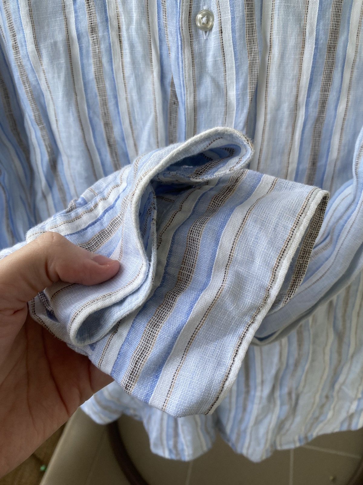 Other Linen stripped herbie frogg shirt button up Size US M / EU 48-50 / 2 - 6 Thumbnail