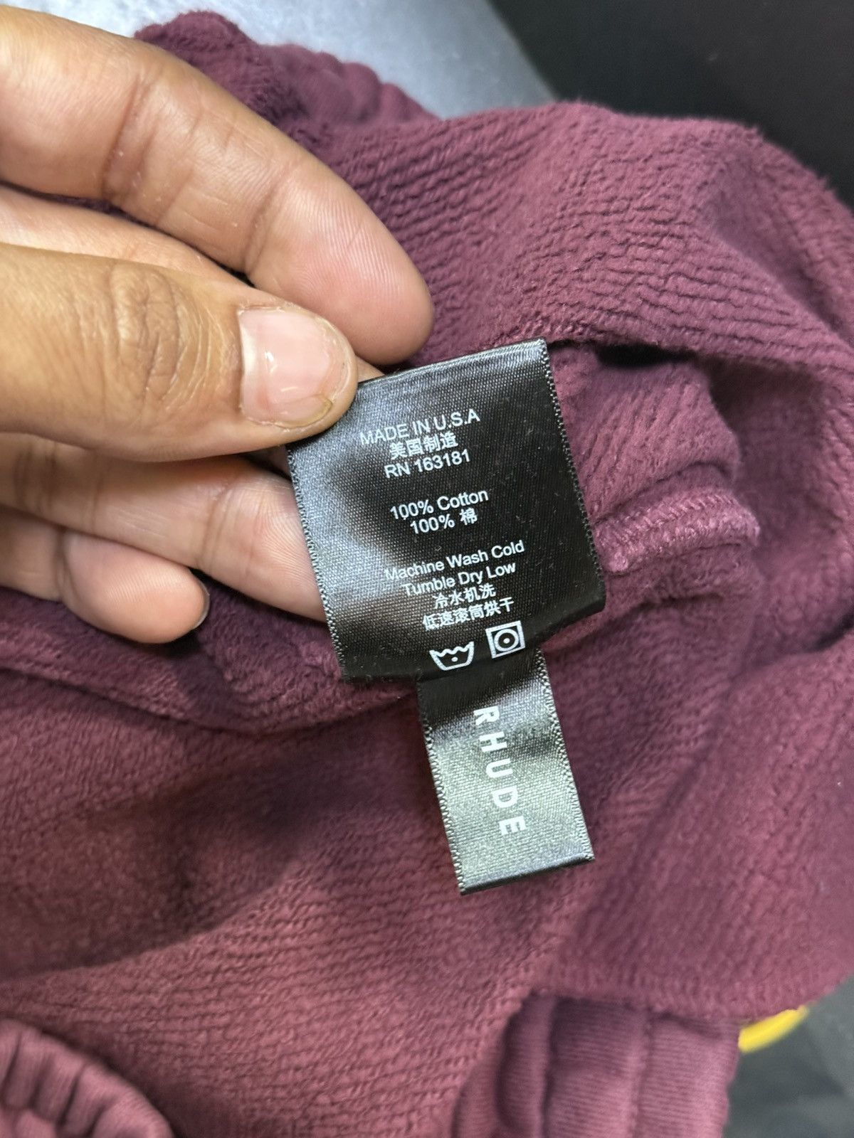 Rhude Rhude Burgundy Sweat Shorts Size US 30 / EU 46 - 4 Thumbnail